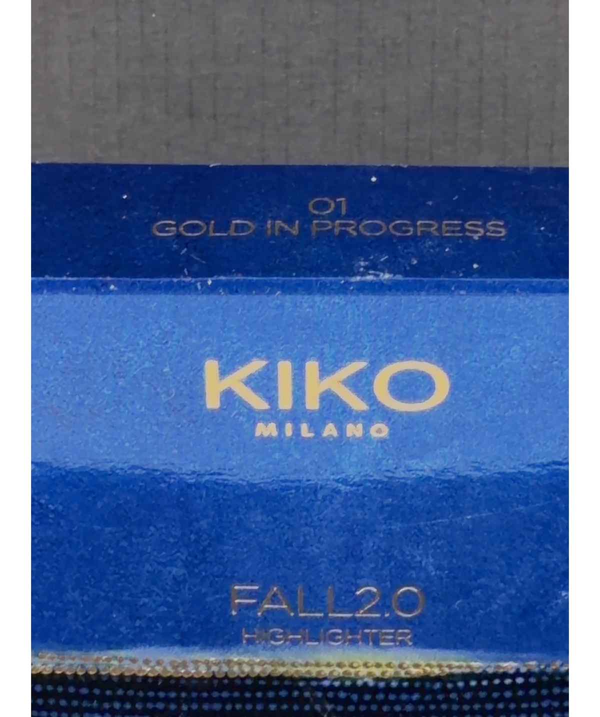 KIKO 01 Gold In Progress GOLD IN PROGRESS, size 3.5g — label