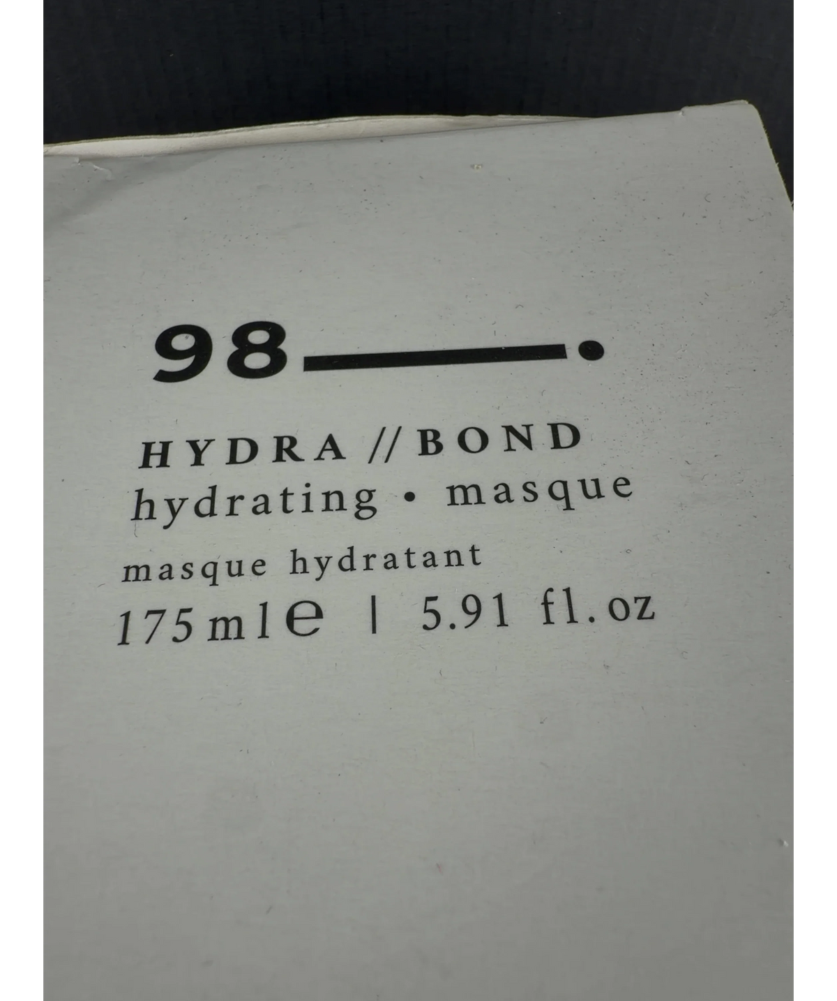 98 Beauty Hydra // Bond Hydrating Masque, size 175ml — label