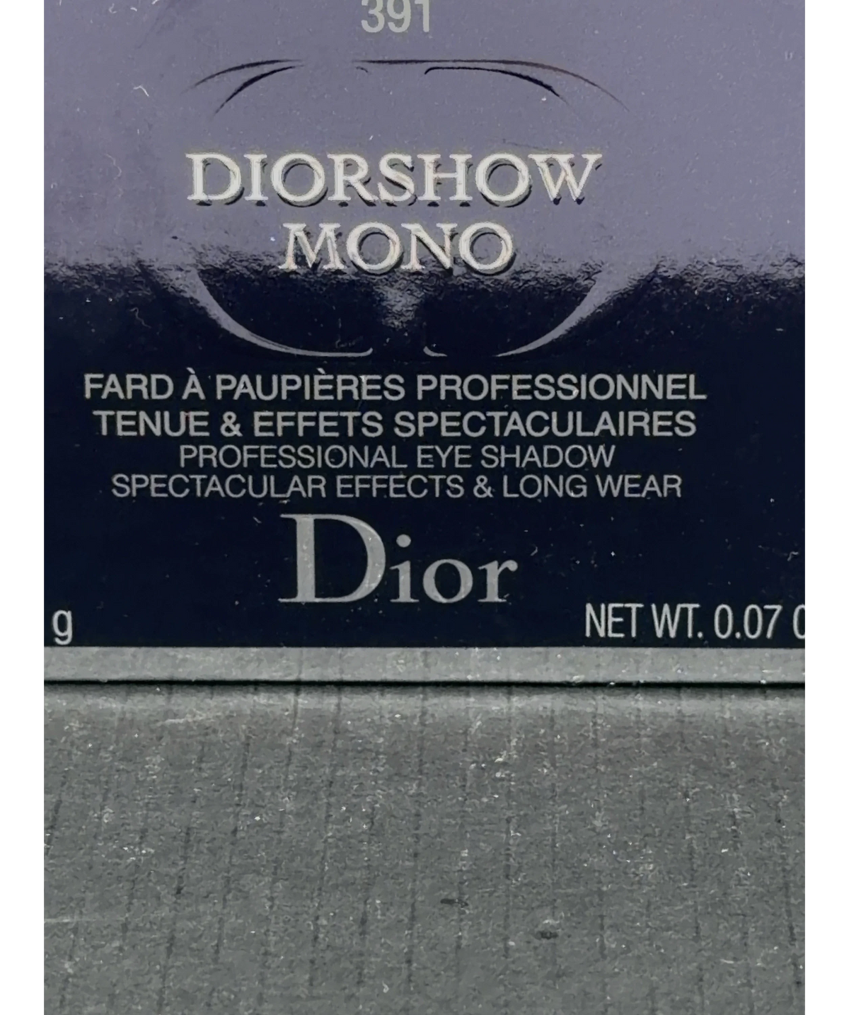 Dior 391 Diorshow Mono Professional Eye Shadow, size 2g — label