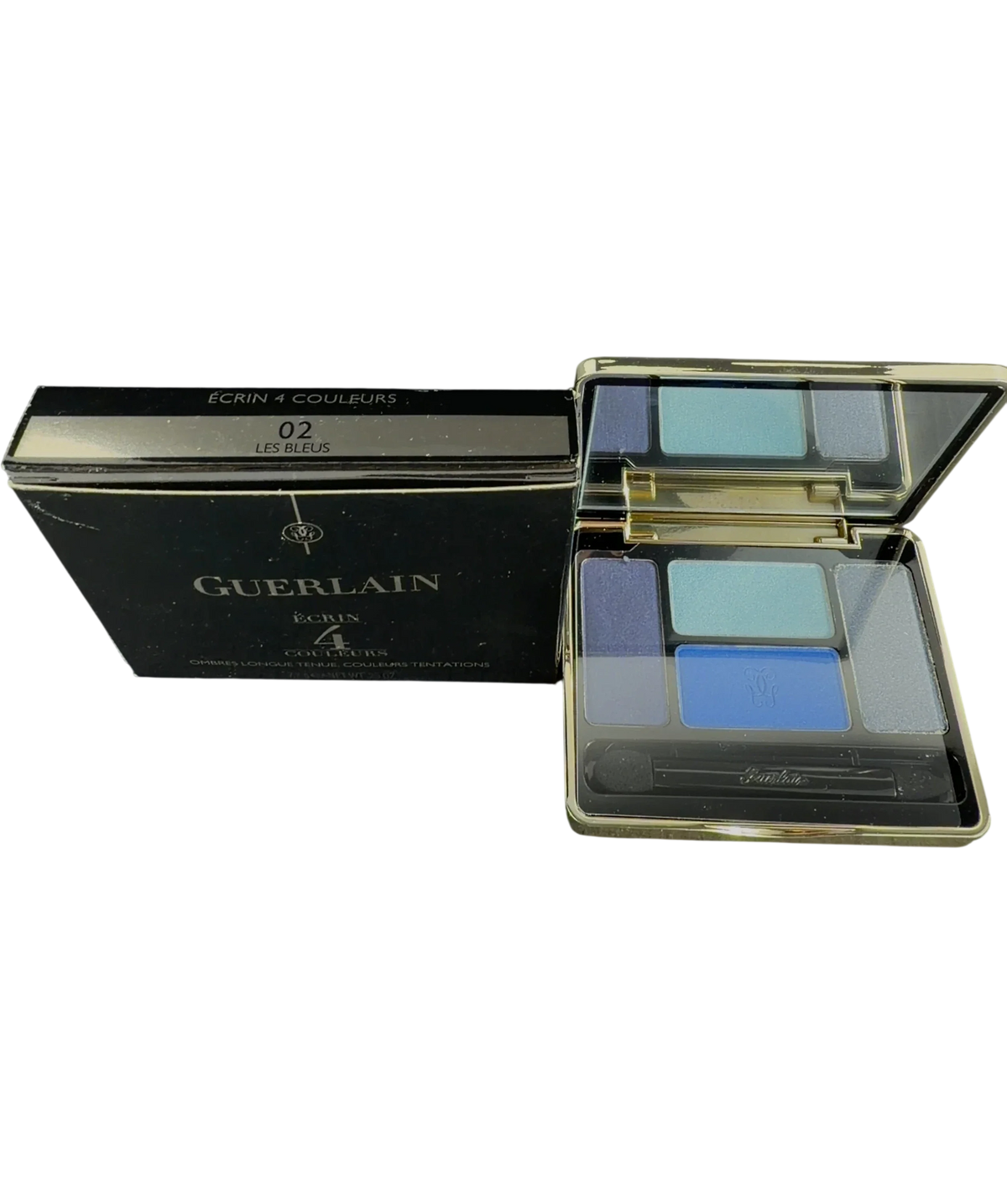 Guerlain 02 Les Bleus Écrin 4 Couleurs Long-Lasting Eyeshadow Palette, size 7.2g — back