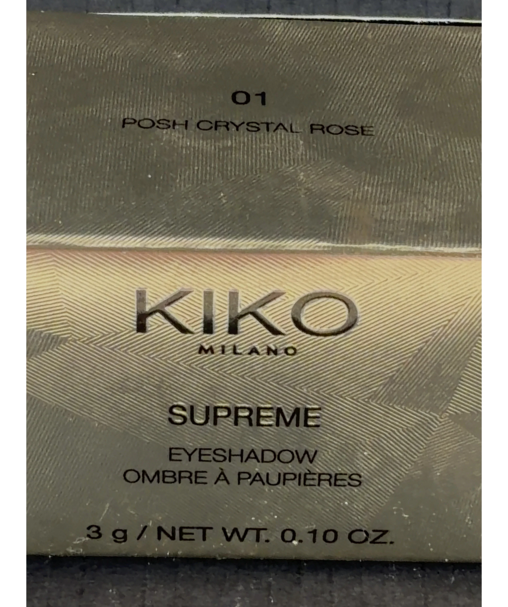 KIKO 01 POSH CRYSTAL ROSE SUPREME EYESHADOW, size 3g — label