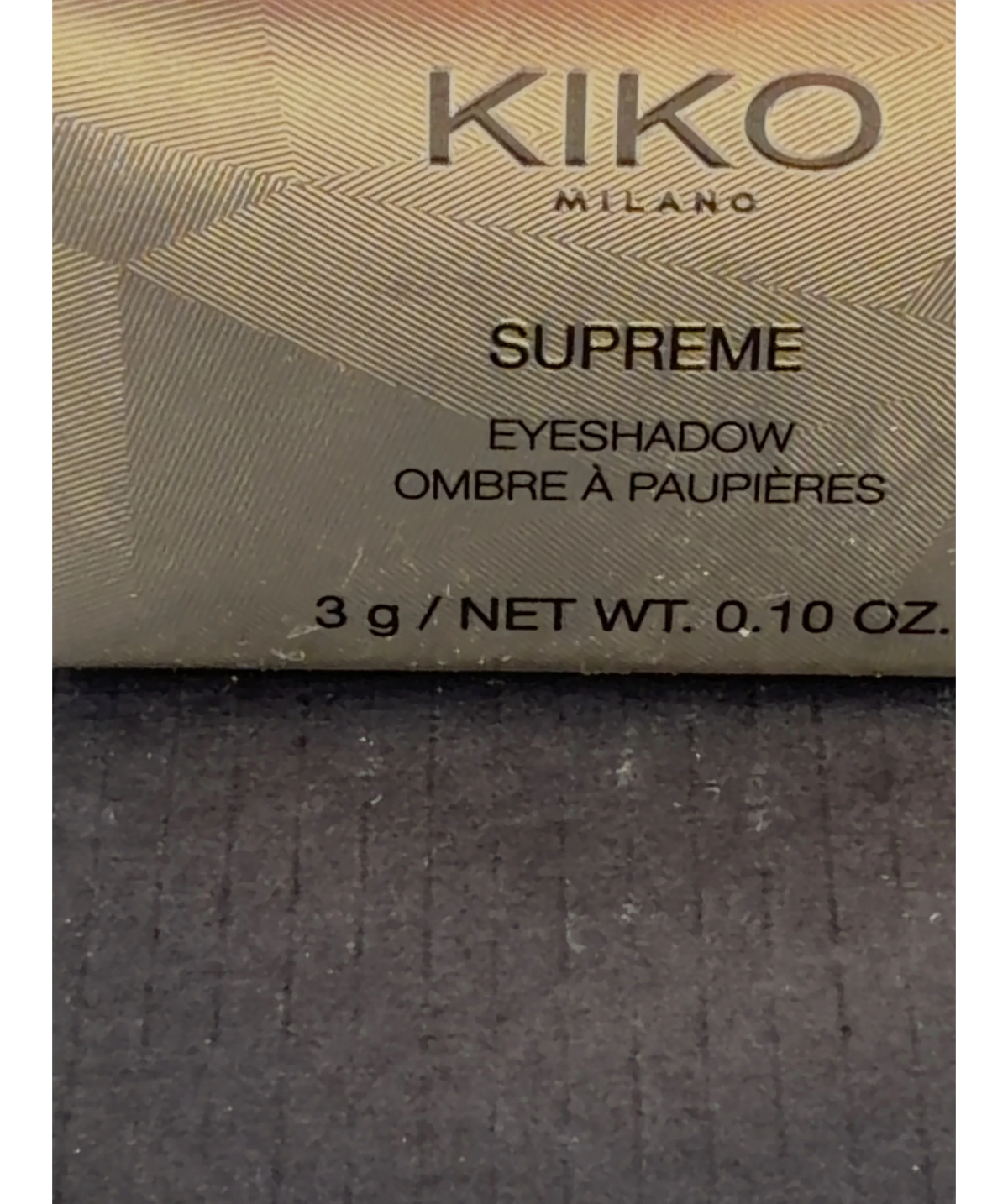 KIKO 01 POSH CRYSTAL ROSE SUPREME EYESHADOW, size 3g — care label