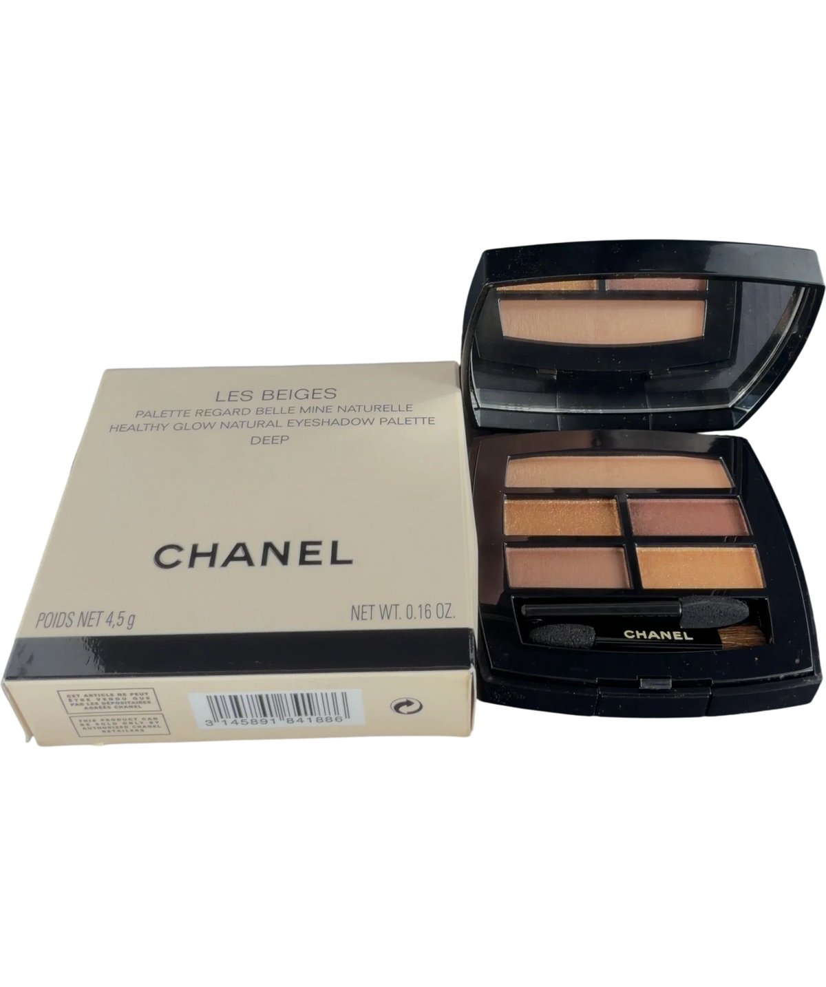 Chanel DEEP Les Beiges Healthy Glow Natural Eyeshadow Palette, size 4.5g — front