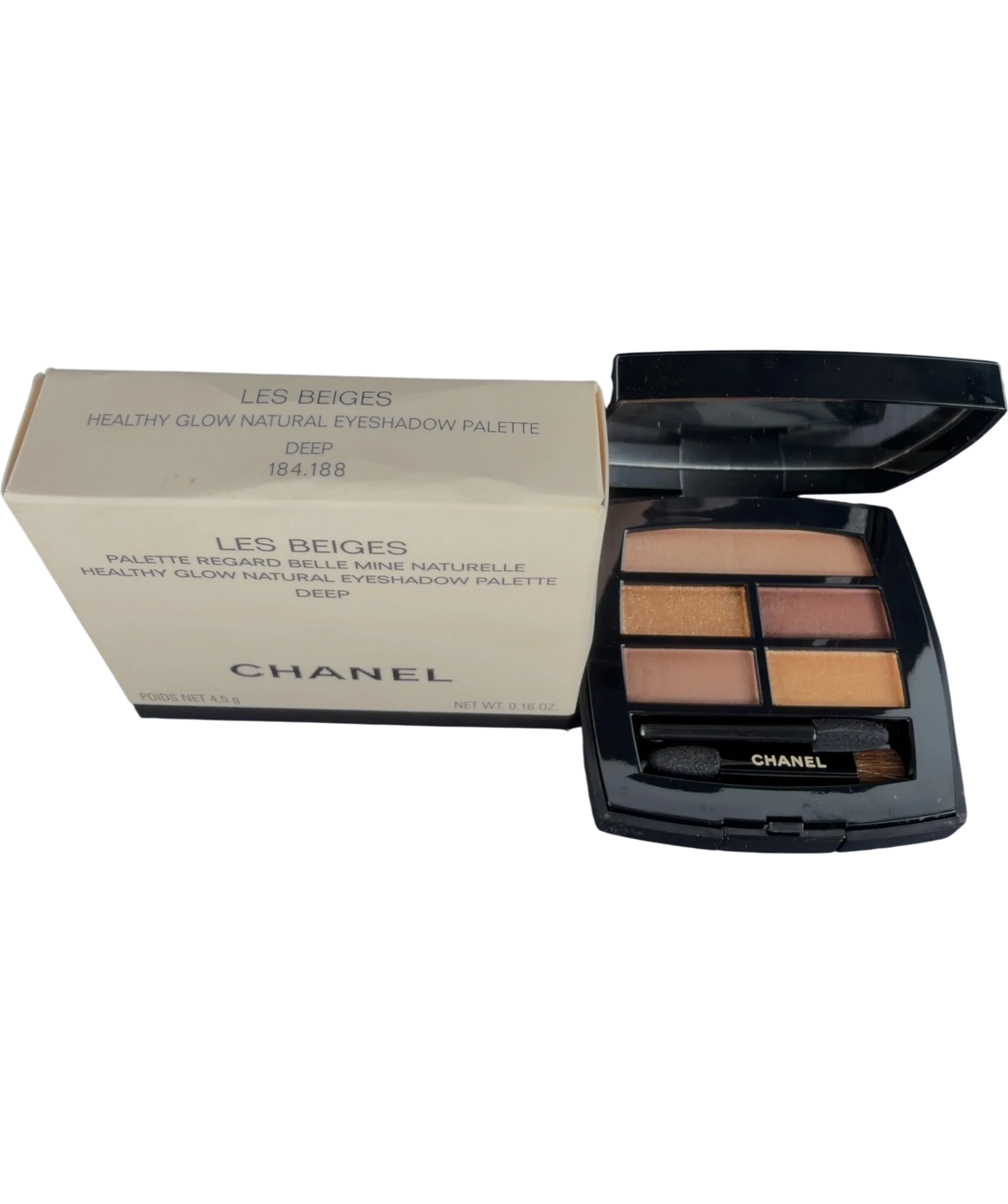 Chanel DEEP Les Beiges Healthy Glow Natural Eyeshadow Palette, size 4.5g — back