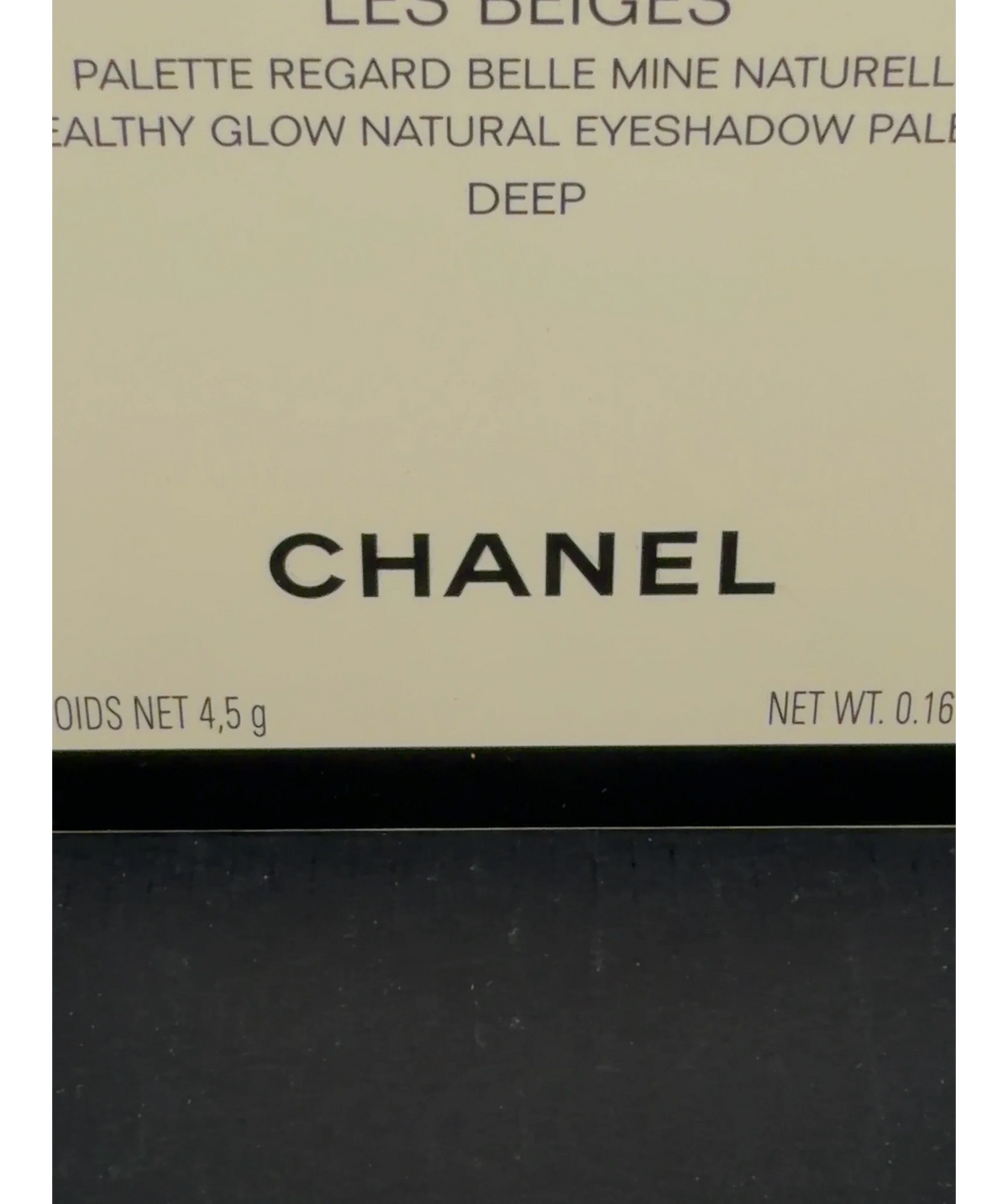Chanel DEEP Les Beiges Healthy Glow Natural Eyeshadow Palette, size 4.5g — label