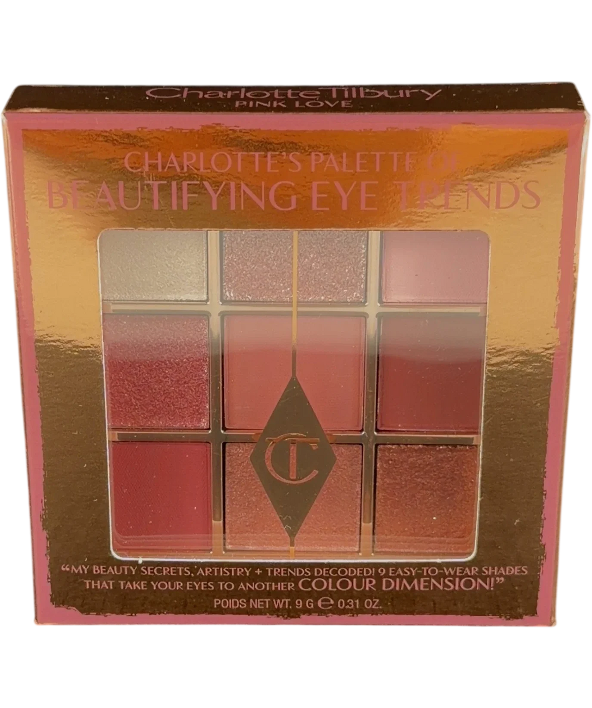 Charlotte Tilbury PINK LOVE Charlotte's Palette of Beautifying Eye Trends, size 9g — front