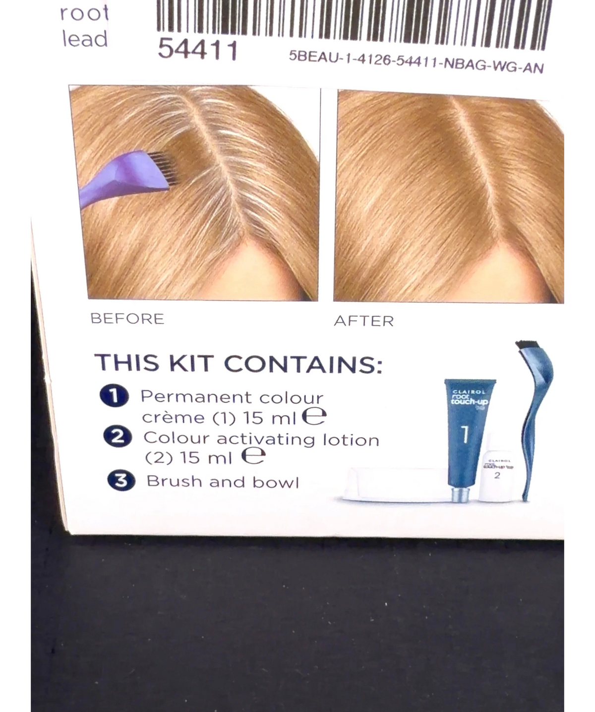 Clairol 8 Nice'n Easy Root Touch-Up Permanent Hair Dye, size 15ml — care label