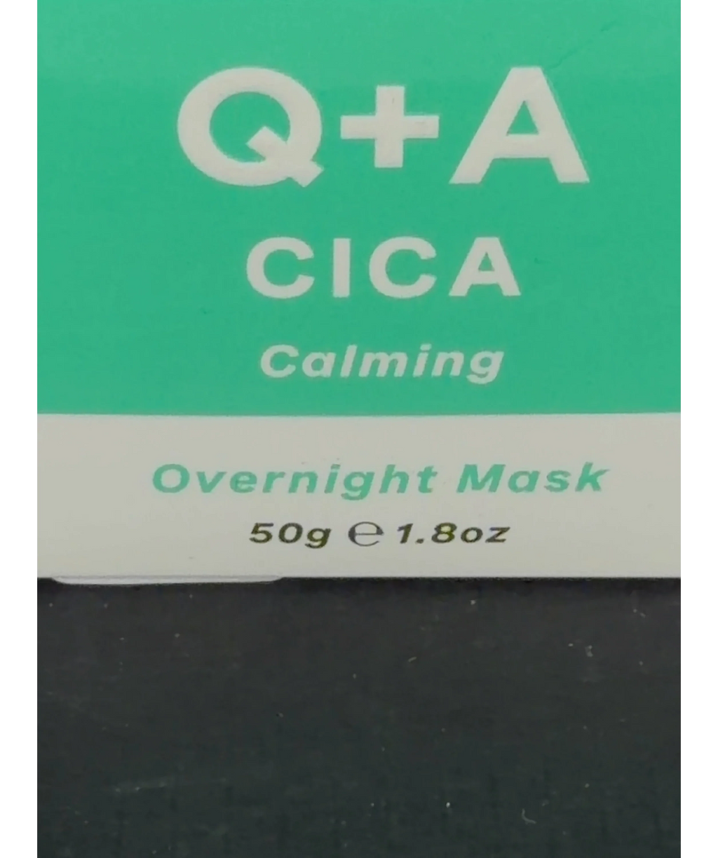Q+A Cica Calming Overnight Mask, size 50g — care label