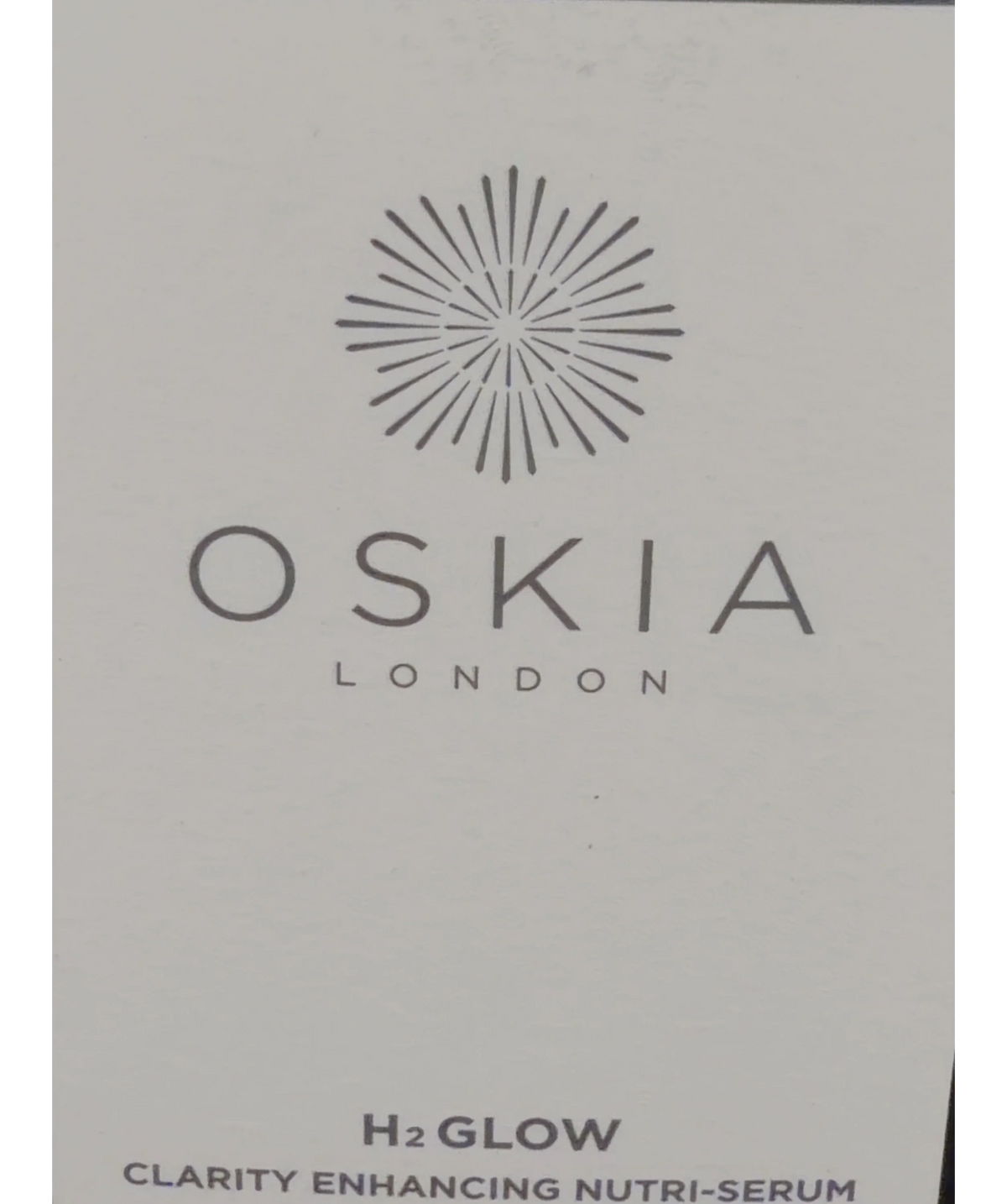 Oskia H2 Glow Clarity Enhancing Nutri-Serum, size 30ml — label