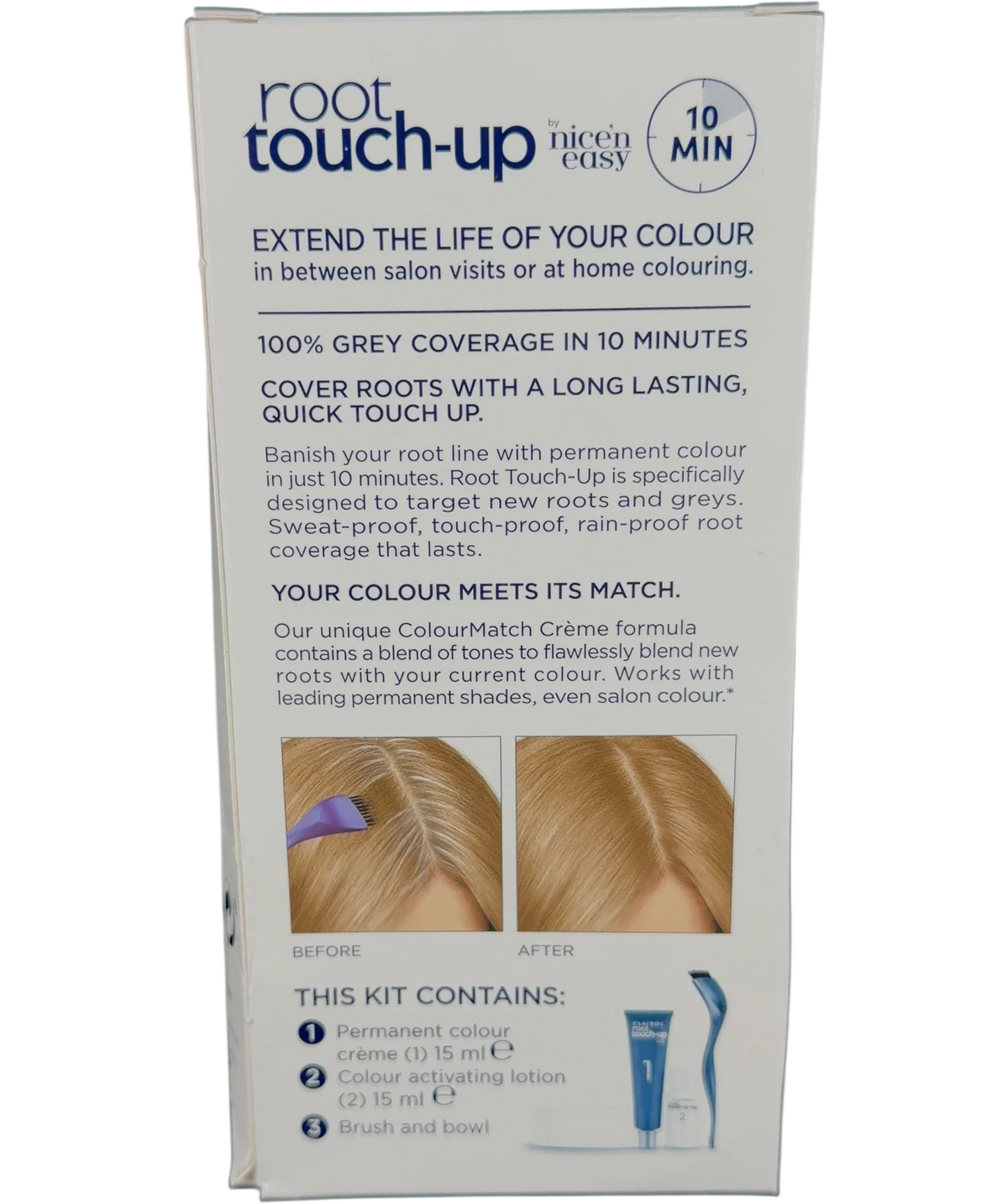 Clairol 8 Root Touch-Up Permanent Hair Dye, size 15ml — back