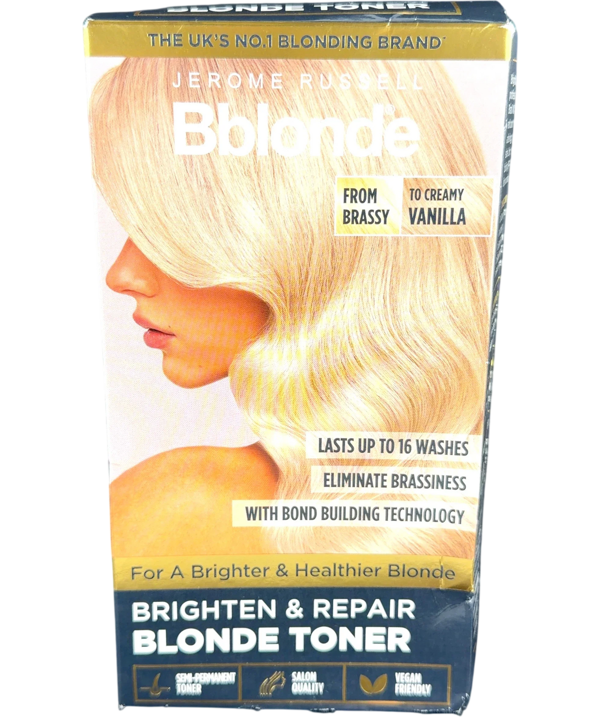 Jerome Russell Vanilla Bblonde Brighten & Repair Blonde Toner, size 1 — front