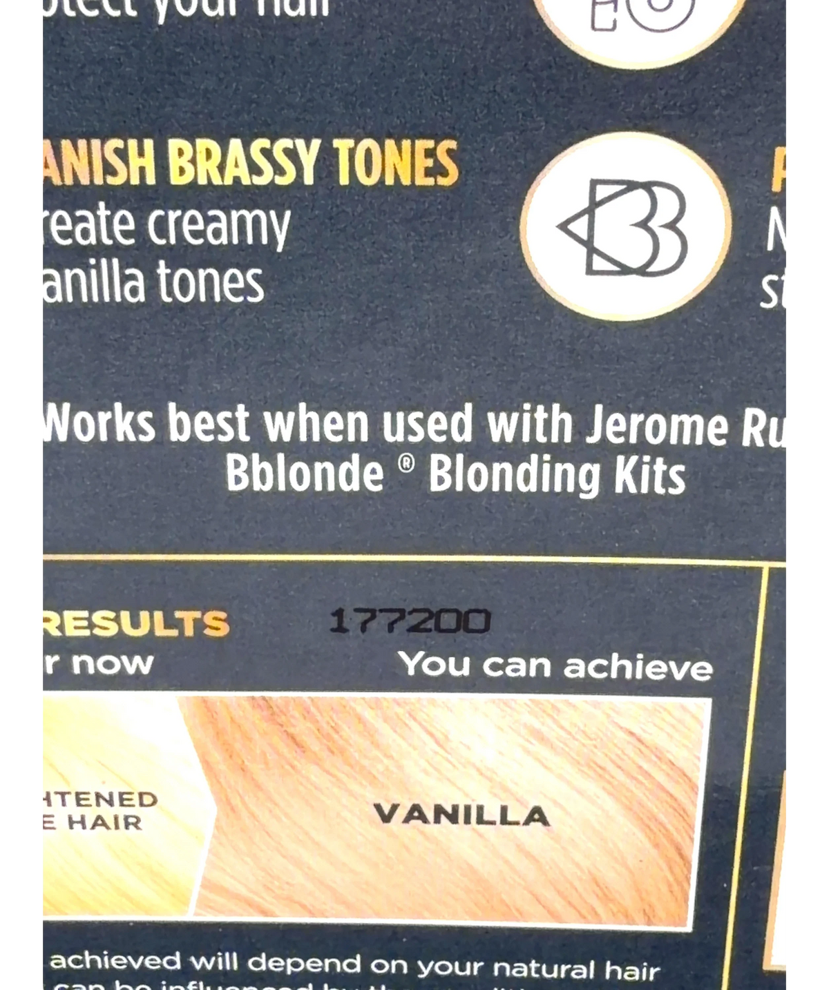 Jerome Russell Vanilla Bblonde Brighten & Repair Blonde Toner, size 1 — detail