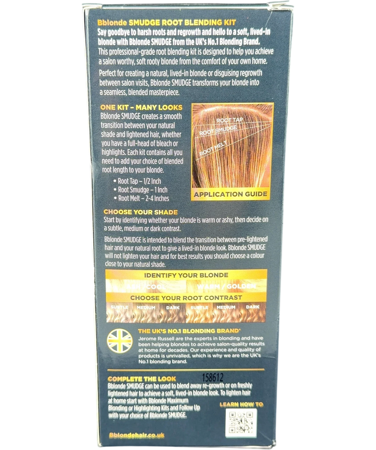 Jerome Russell Bblonde Subtle Root Bblonde SMUDGE, size 40ml — back