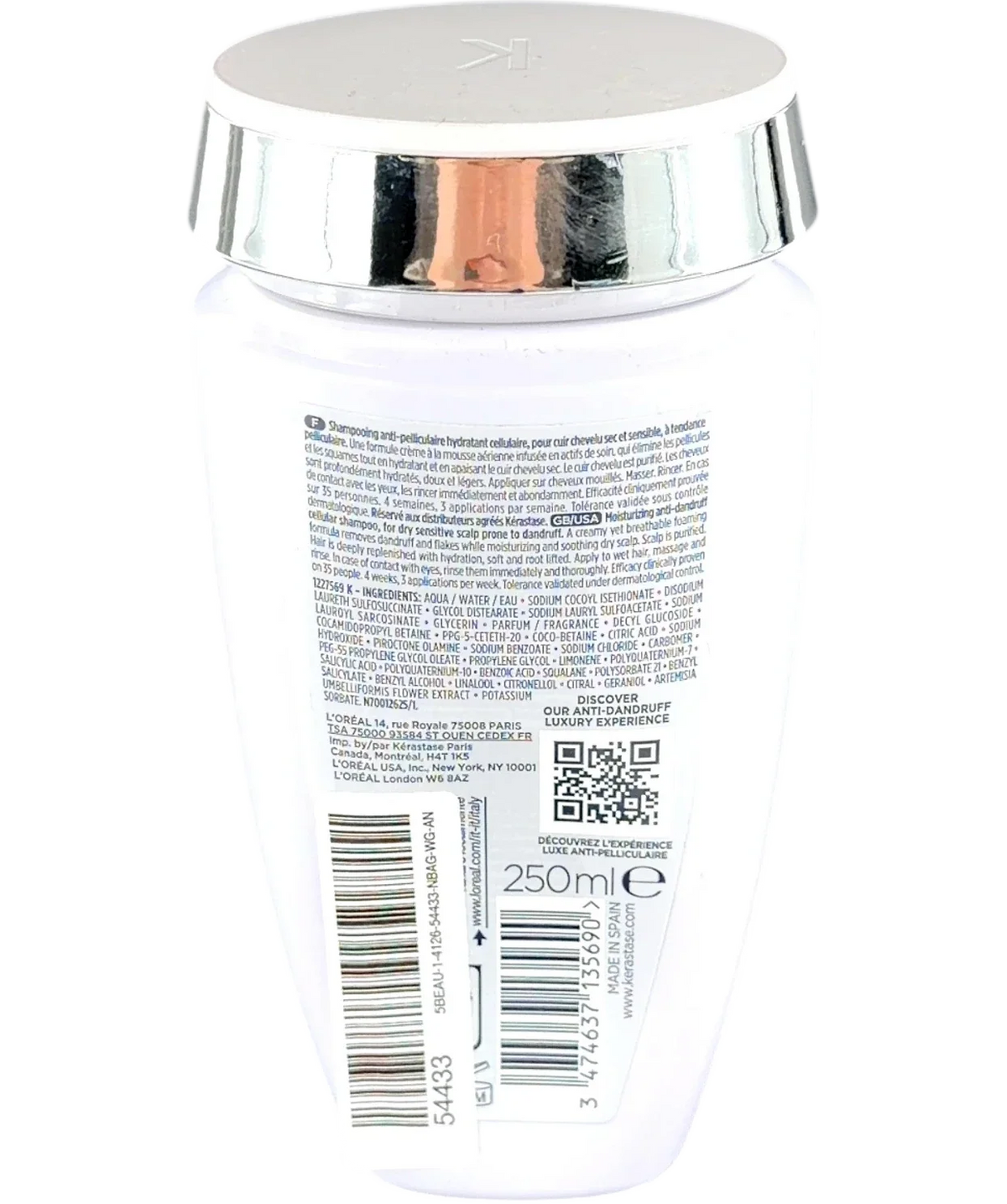 Kérastase Symbiose Bain Crème Anti-Pelliculaire, size 250ml — back