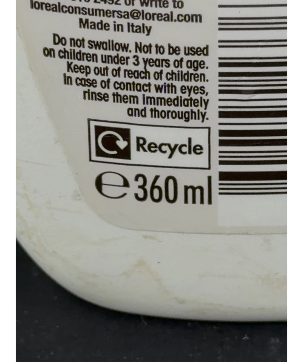 Garnier Ultimate Blends Delicate Oat Soothing Shampoo, size 360ml — care label