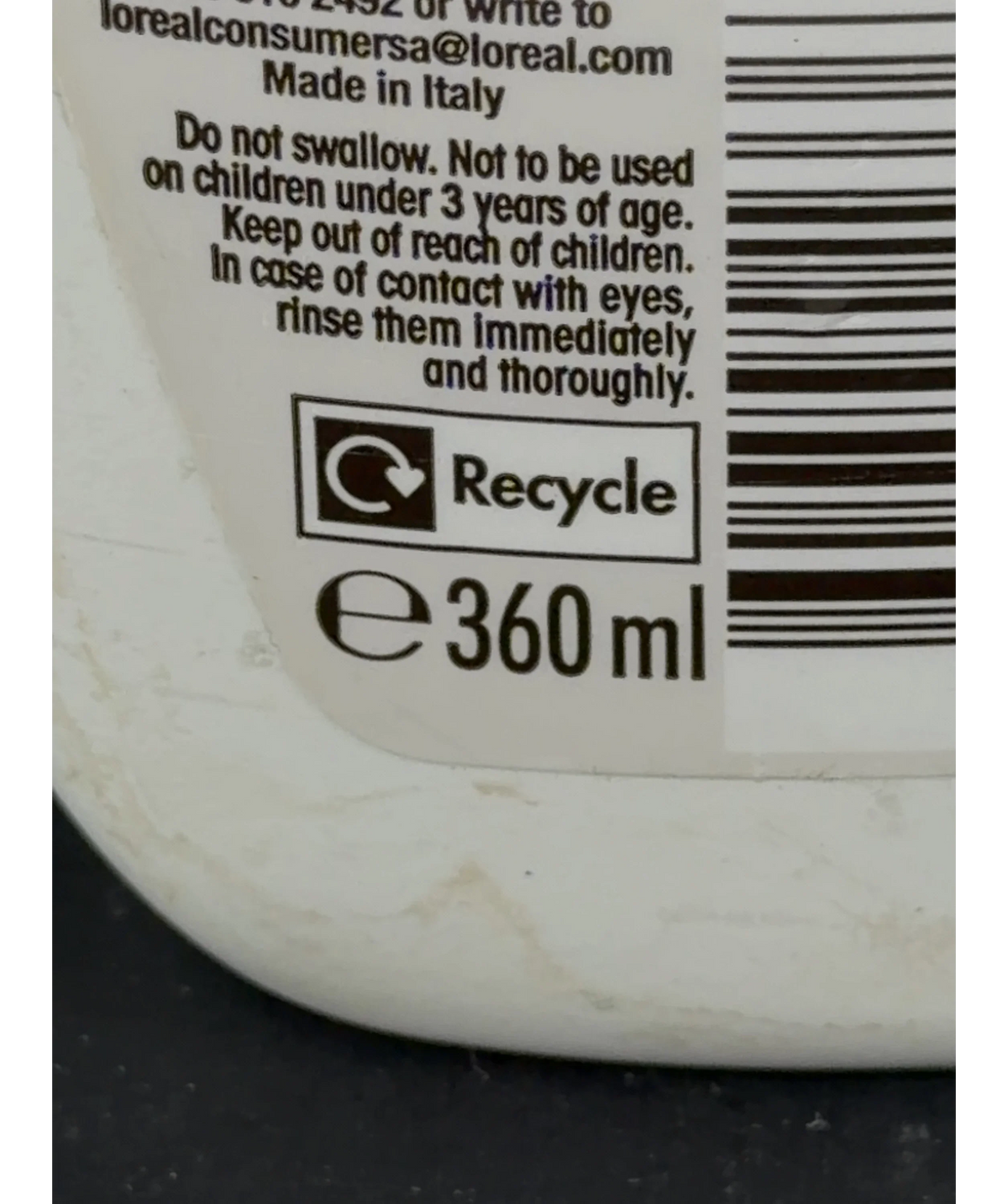 Garnier Ultimate Blends Delicate Oat Soothing Shampoo, size 360ml — care label