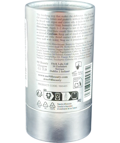 98 Beauty THE // GLOSS miracle oil, size 30ml — back