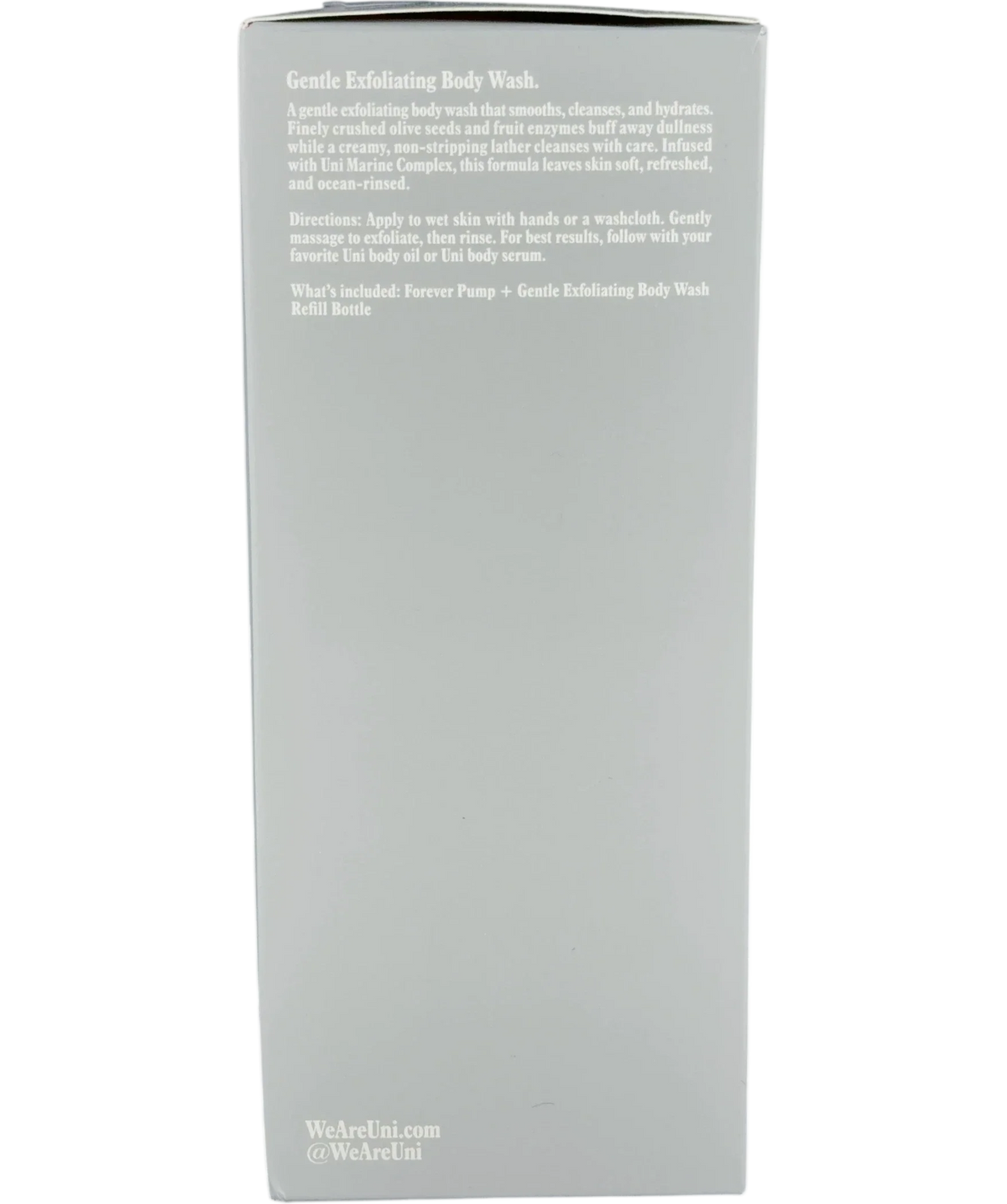 uni Rain Gentle Exfoliating Body Wash, size 375ml — back