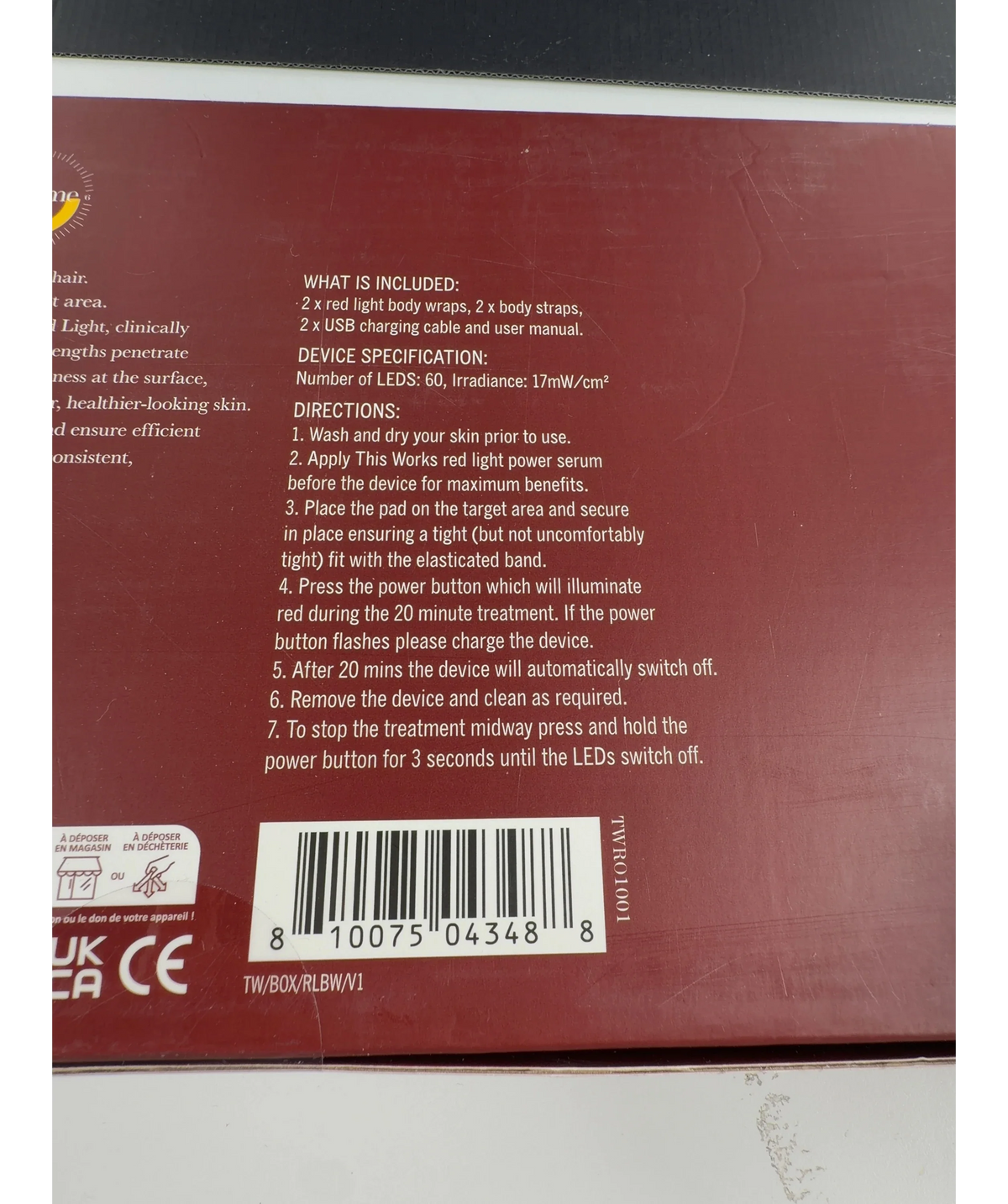 This Works Red Light Body Wrap Duo, size 1 — detail
