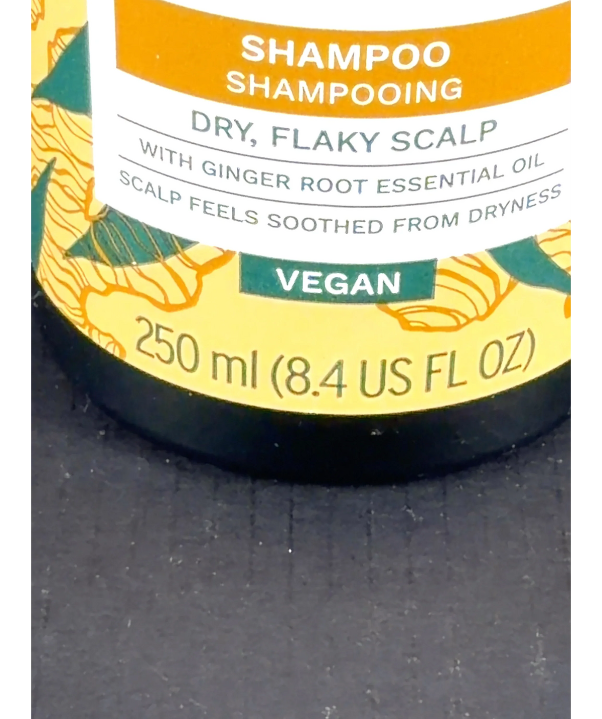 The Body Shop Ginger Anti-dandruff Shampoo, size 250ml — care label