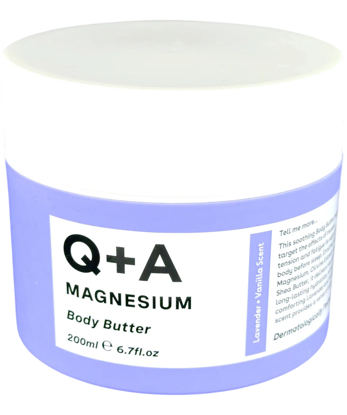 Q+A Magnesium Body Butter, size 200ml — front