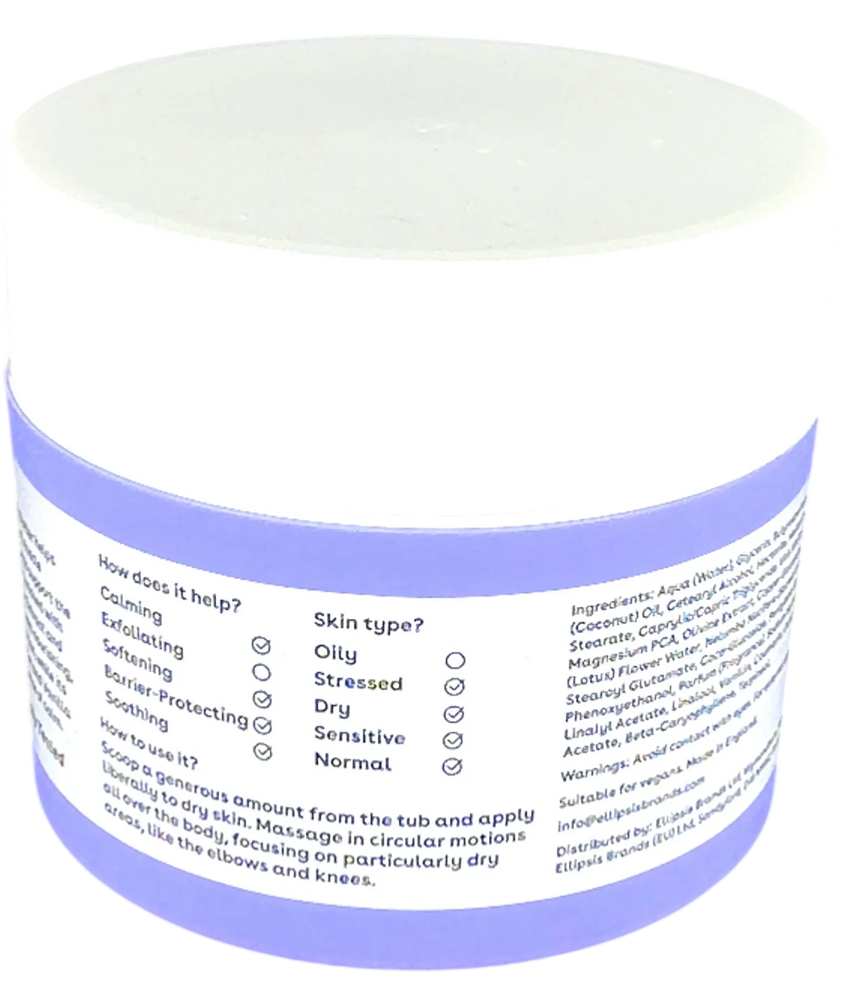 Q+A Magnesium Body Butter, size 200ml — back