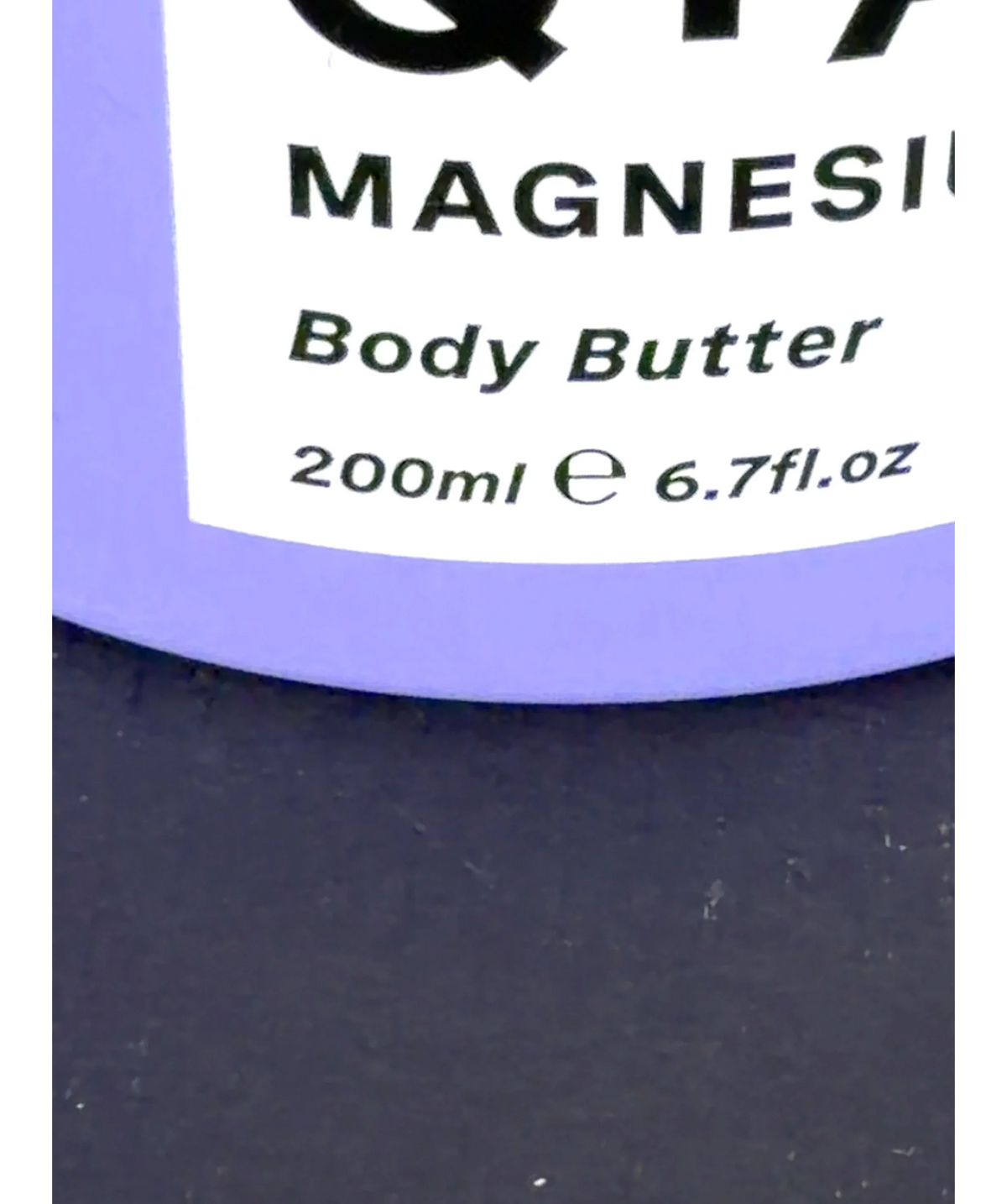 Q+A Magnesium Body Butter, size 200ml — care label