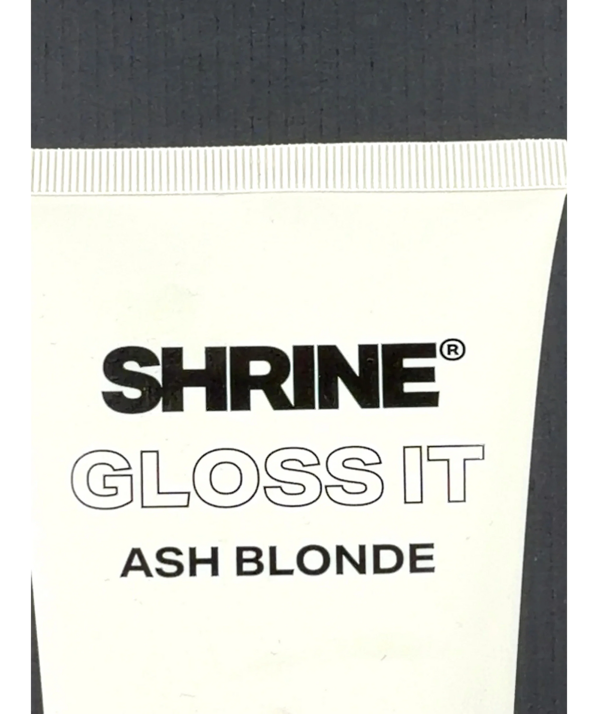 SHRINE ASH BLONDE GLOSS IT, size 200ml — label