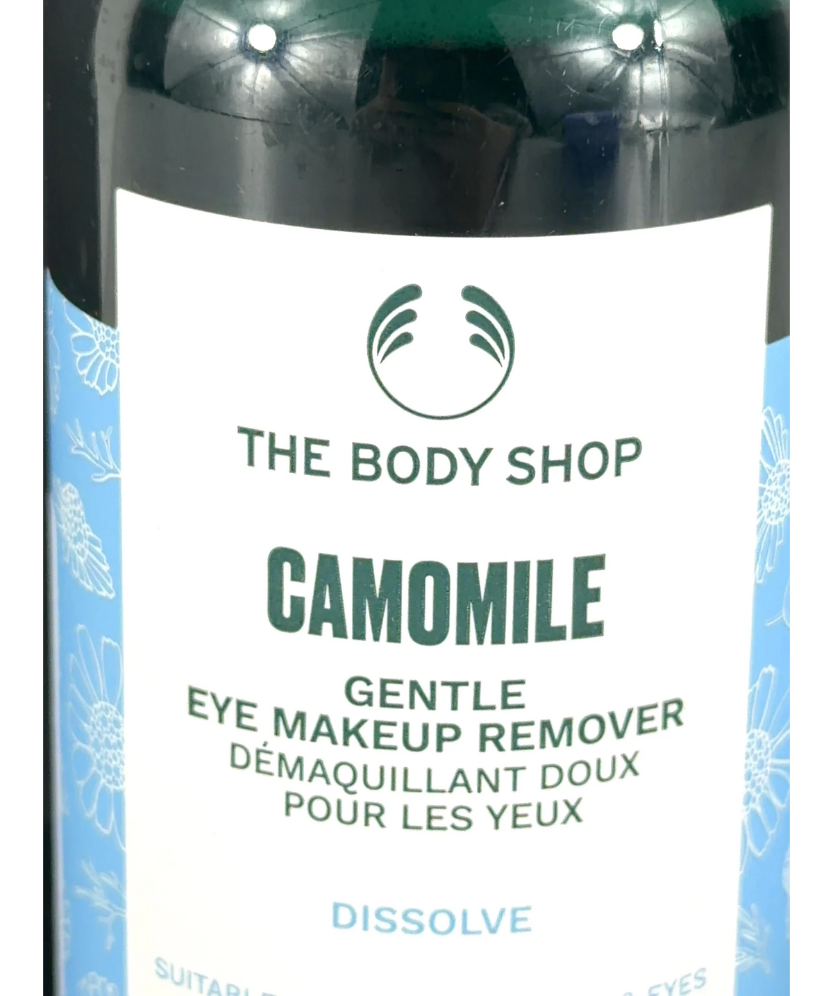 The Body Shop CAMOMILE GENTLE EYE MAKEUP REMOVER, size 250ml — label