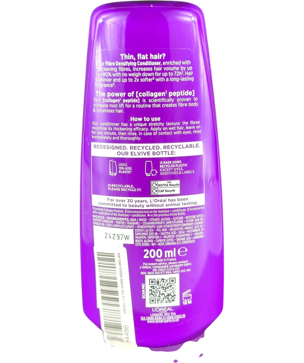 L'Oréal Paris COLLAGEN + LIFTER FIBRE DENSIFYING CONDITIONER, size 200ml — back