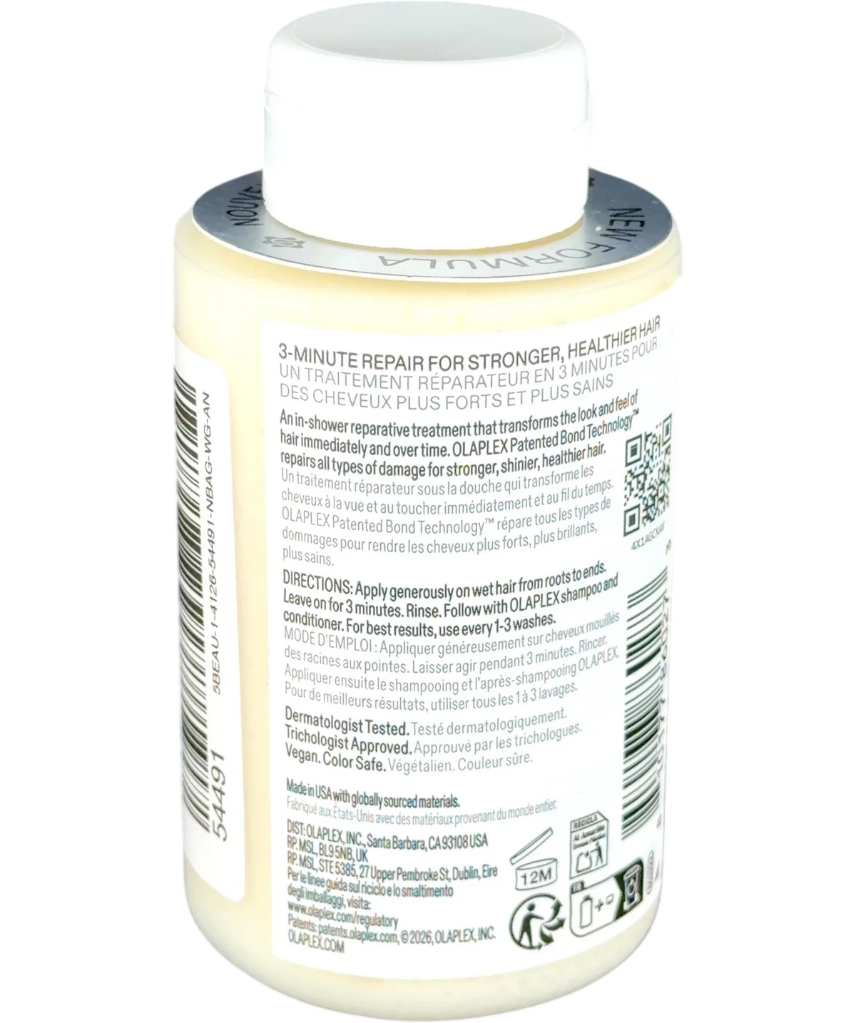 Olaplex No.3 Plus Complete Repair Treatment, size 100ml — back