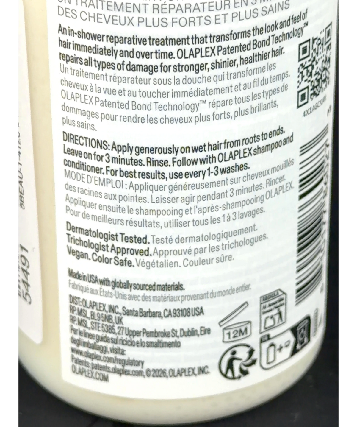 Olaplex No.3 Plus Complete Repair Treatment, size 100ml — fabric detail