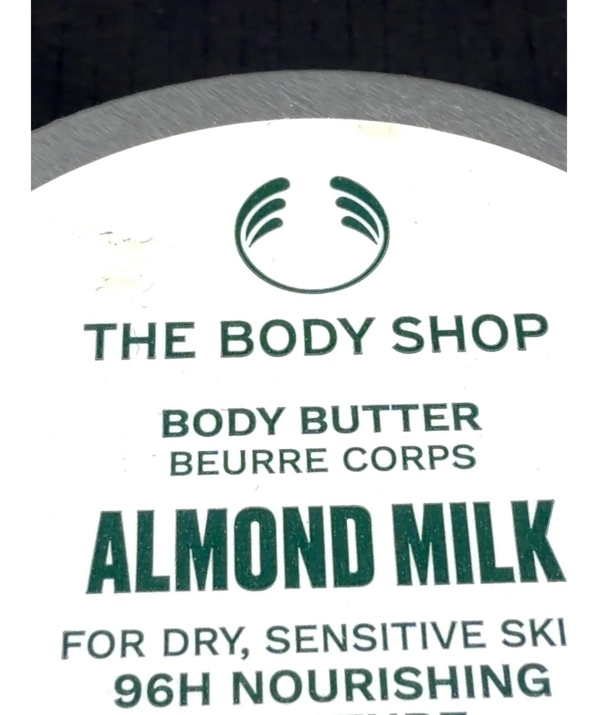 The Body Shop ALMOND MILK, size 50ml — label