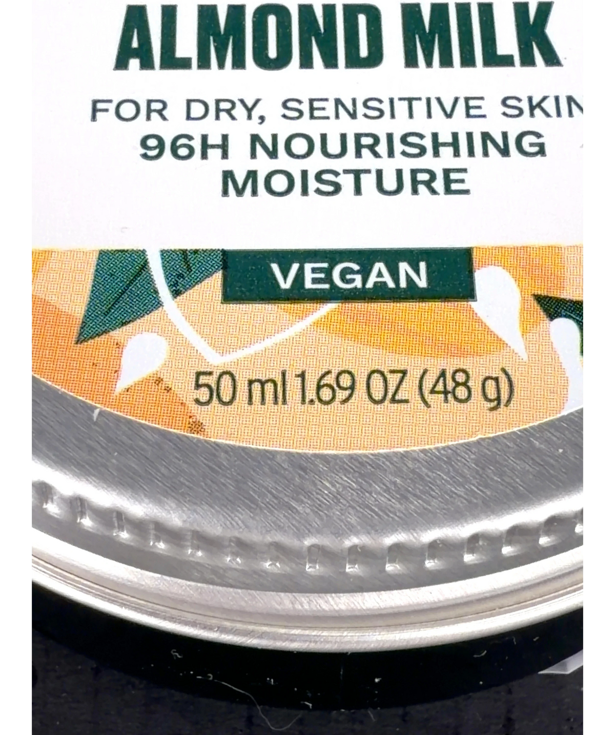 The Body Shop ALMOND MILK, size 50ml — care label