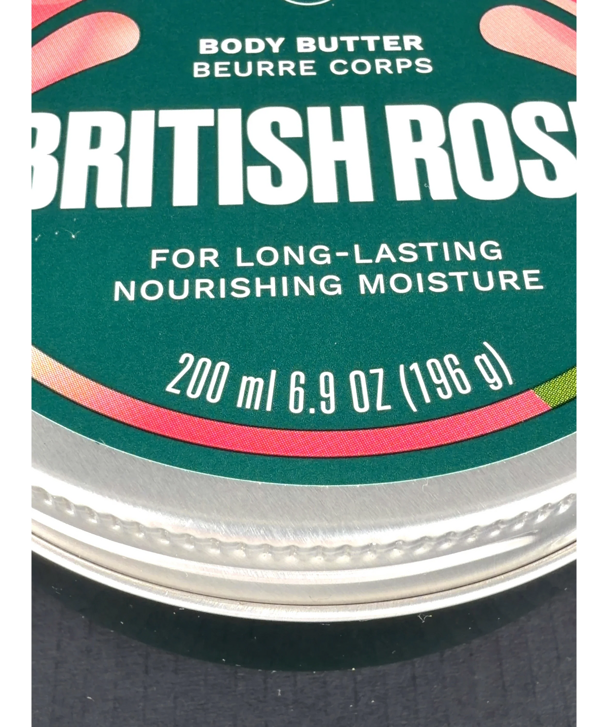 The Body Shop BRITISH ROSE, size 200ml — care label