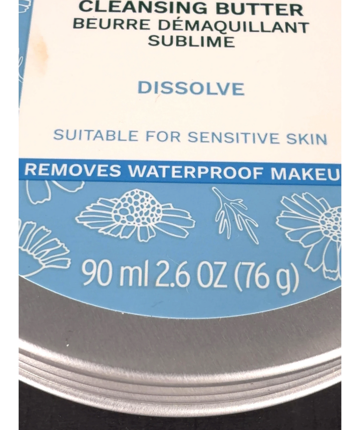The Body Shop Camomile Sumptuous Makeup Cleansing Butter, size 90ml — care label
