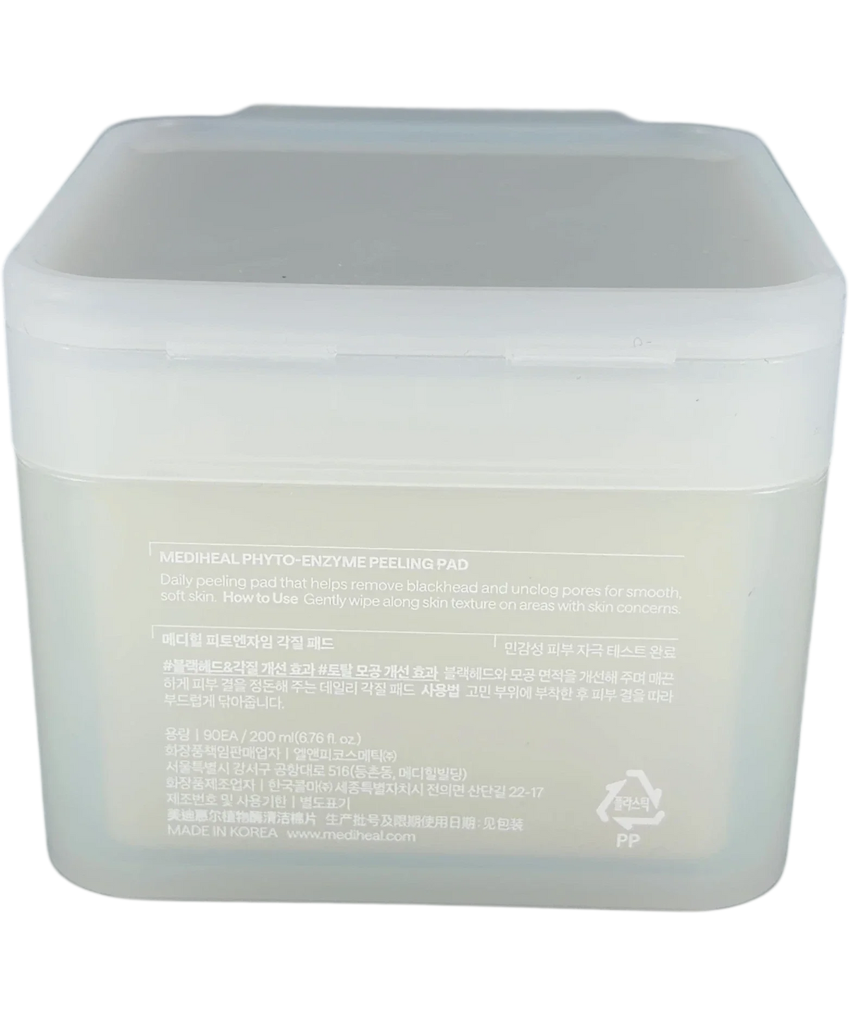 Mediheal Phyto-Enzyme Peeling Pad, size 200ml — back