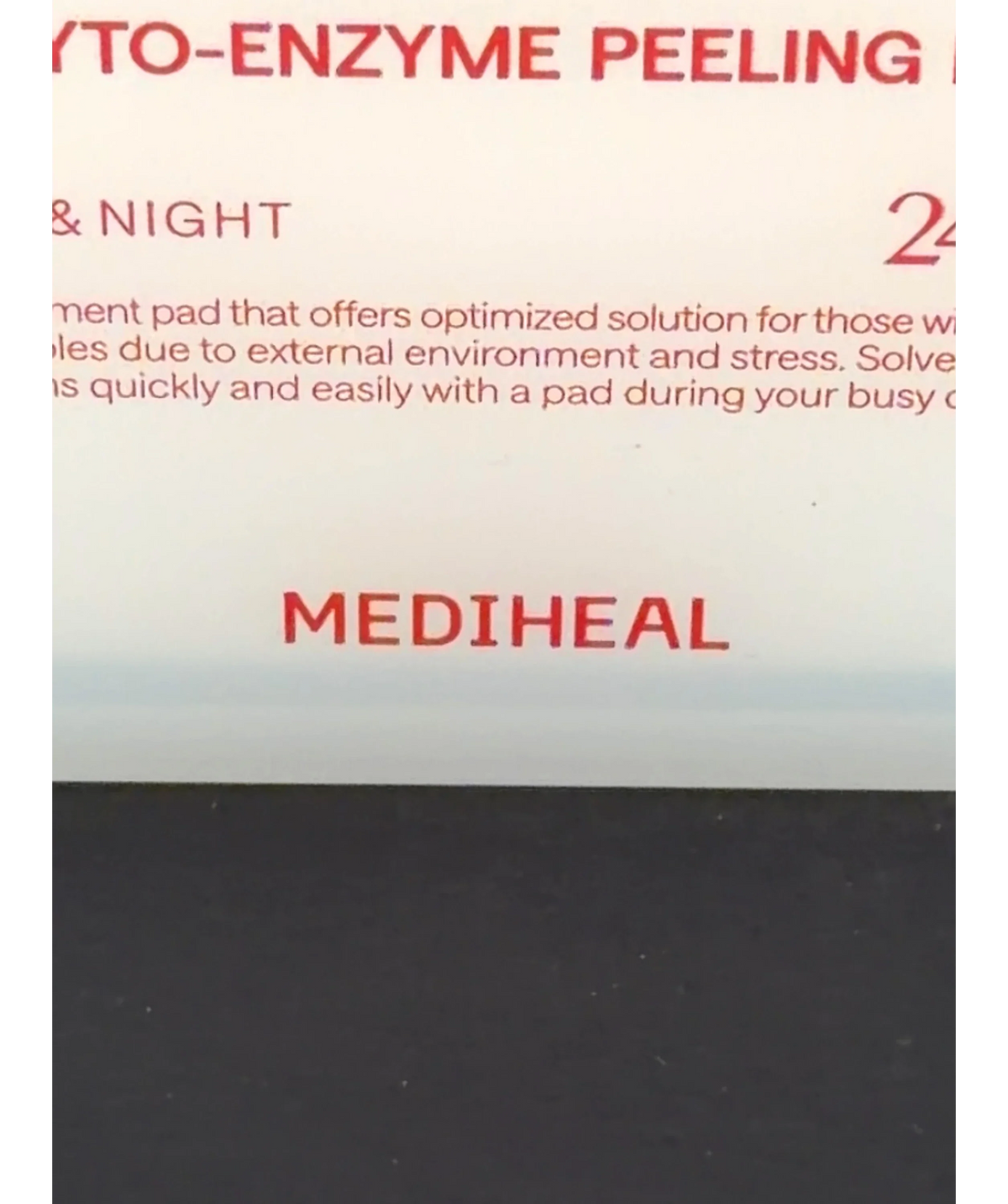 Mediheal Phyto-Enzyme Peeling Pad, size 200ml — label