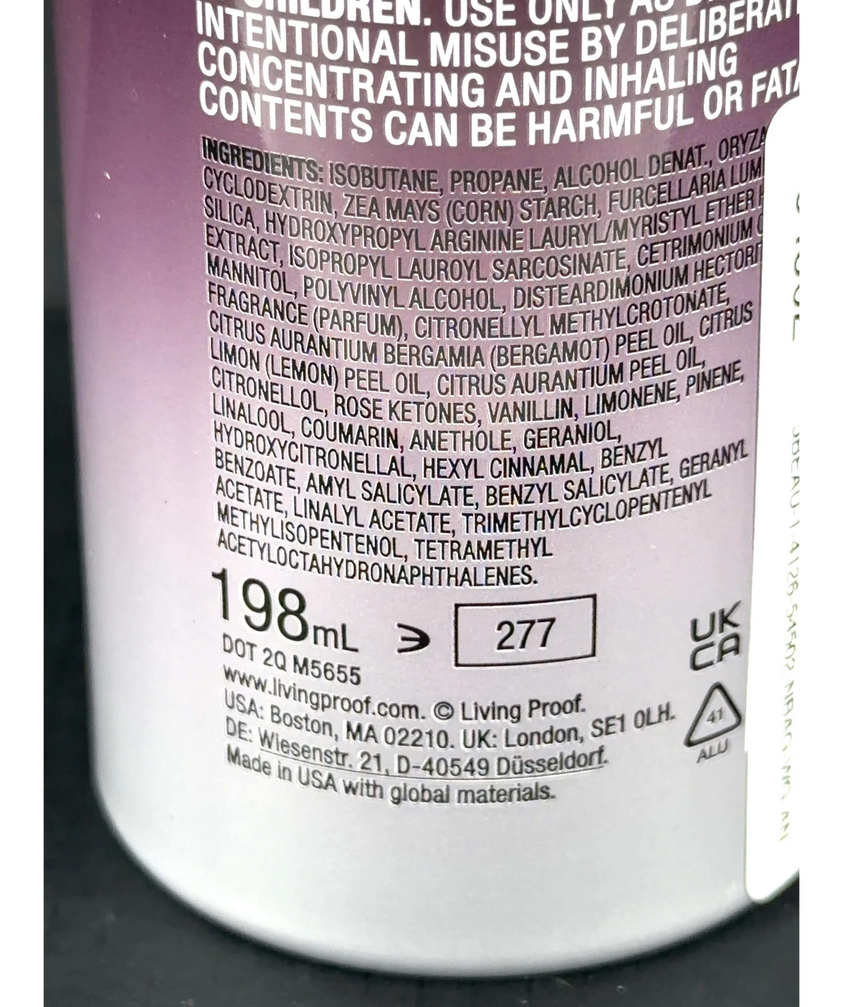 Living Proof frosted fig Perfect hair Day, size 198ml — fabric detail