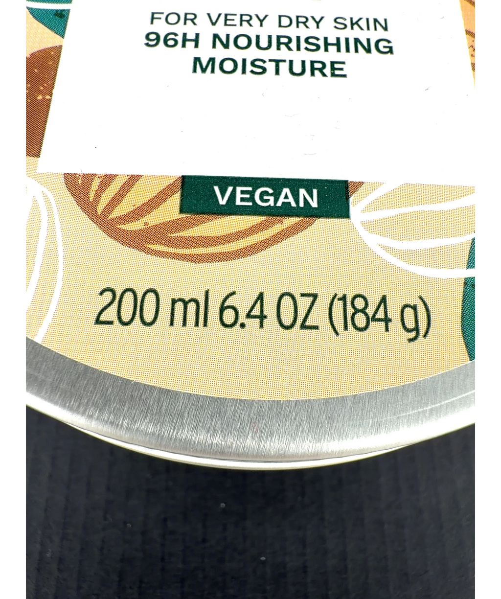 The Body Shop Shea Body Butter, size 200ml — care label