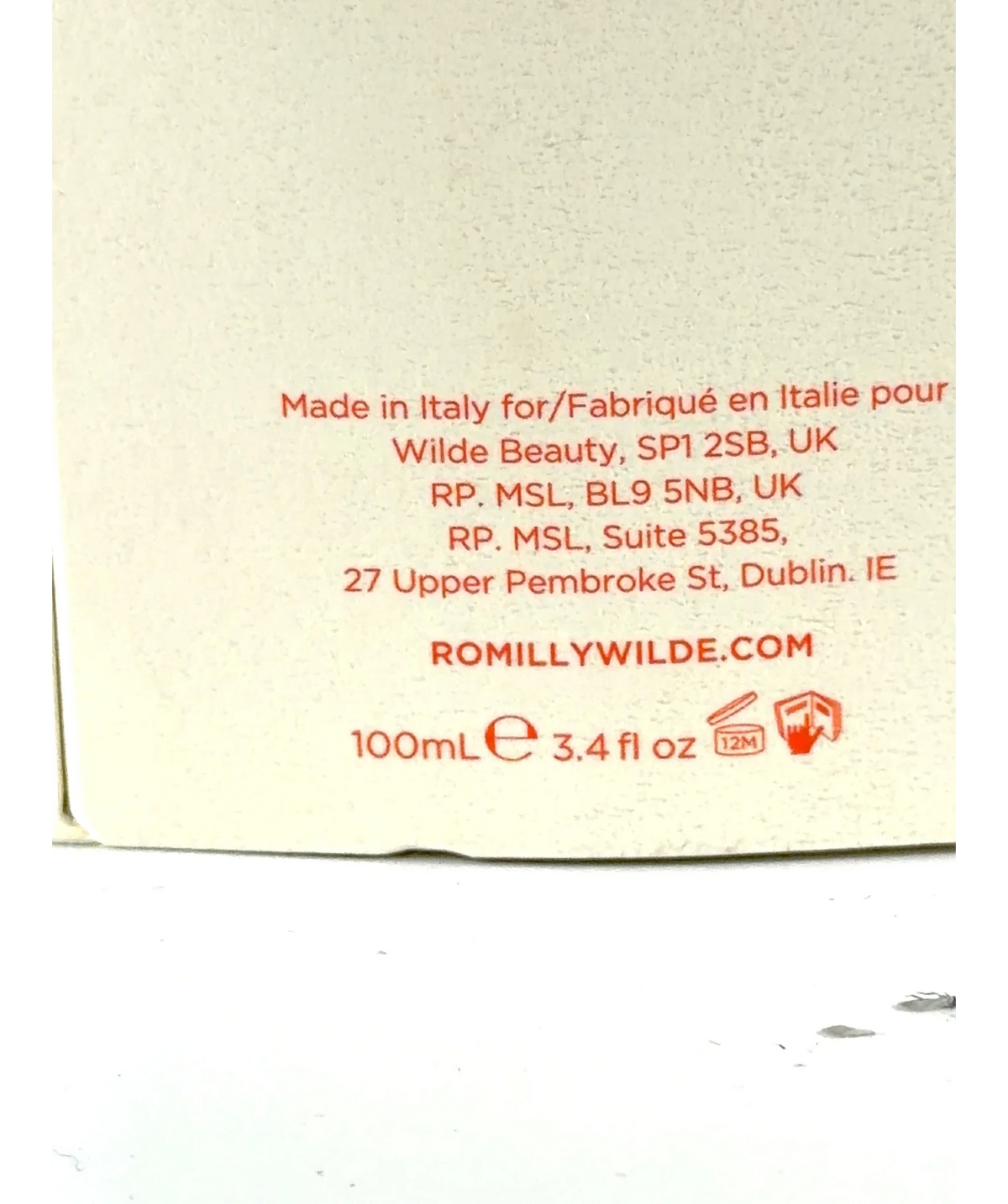 Romilly Wilde BALM-TO-MILK CLEANSER, size 100ml — care label