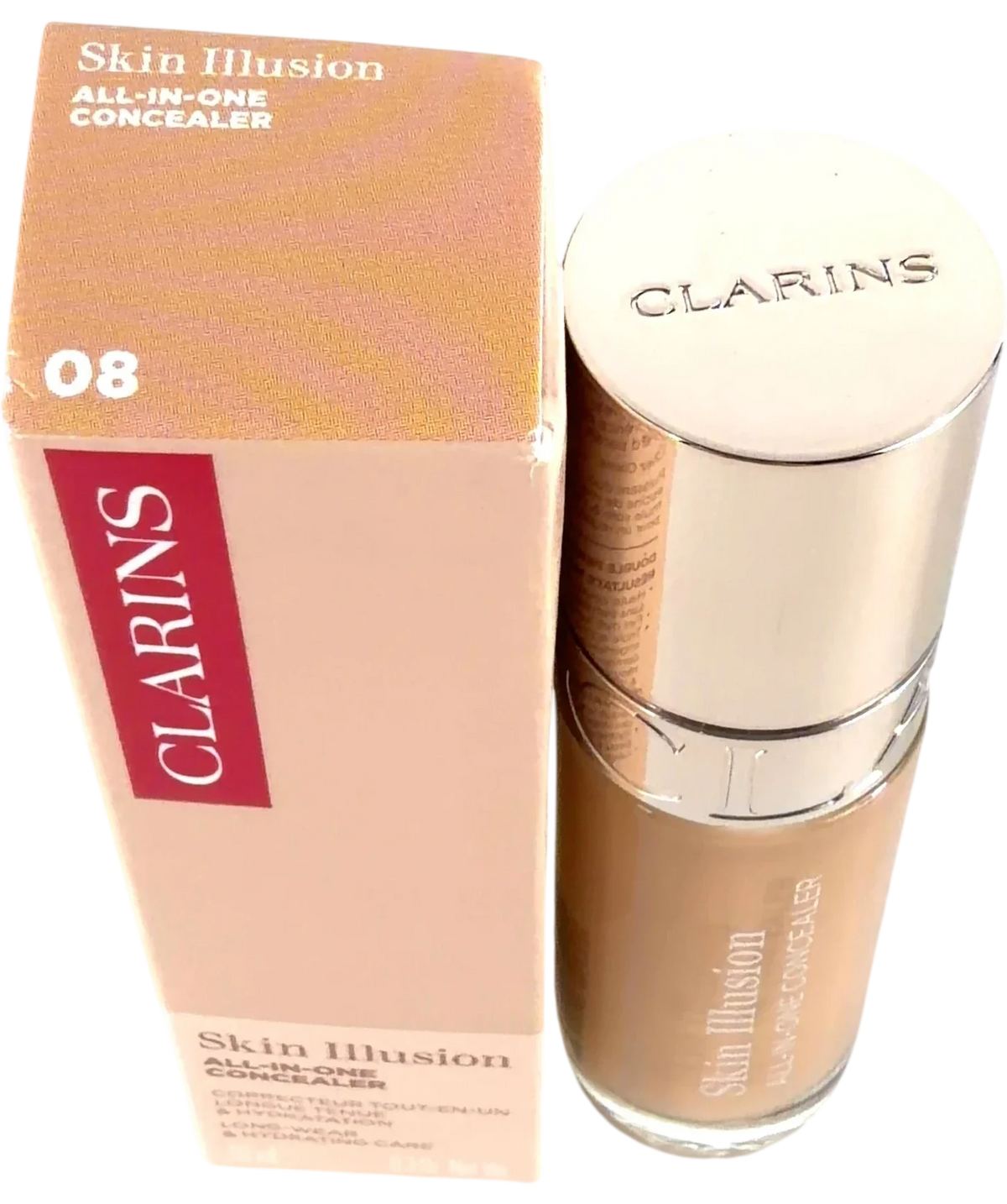 Clarins 08 Skin Illusion, size 10ml — back