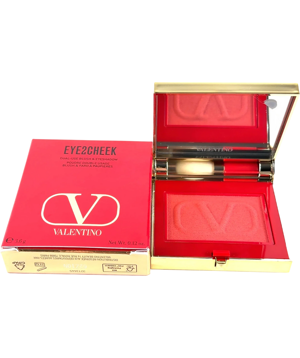 Valentino 06 CALL ME CORAL EYE2CHEEK, size 3.6g — front