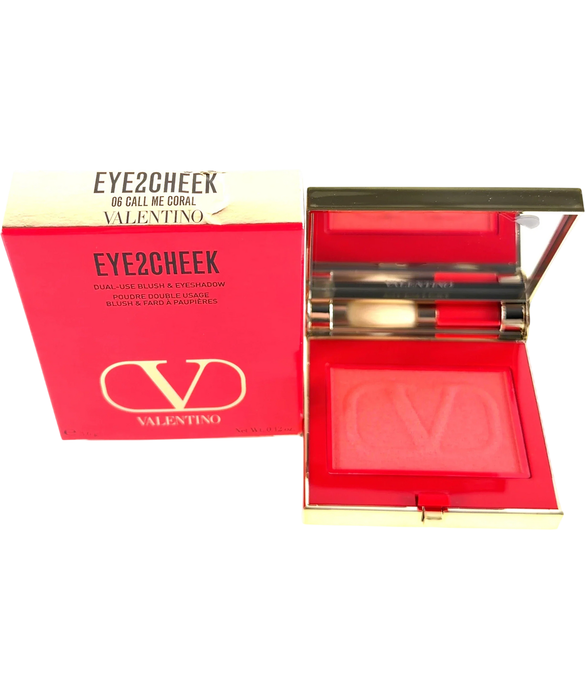 Valentino 06 CALL ME CORAL EYE2CHEEK, size 3.6g — back