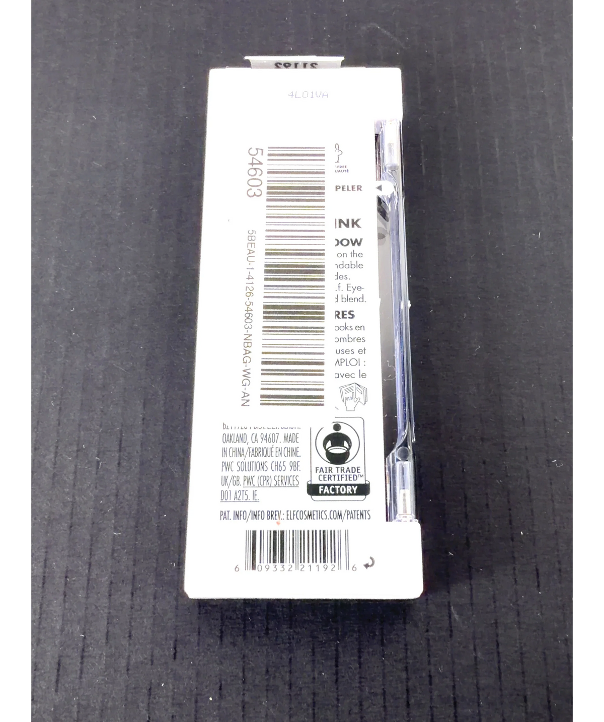 e.l.f. Take Your Pink BITE-SIZE EYESHADOW, size 3.5g — care label