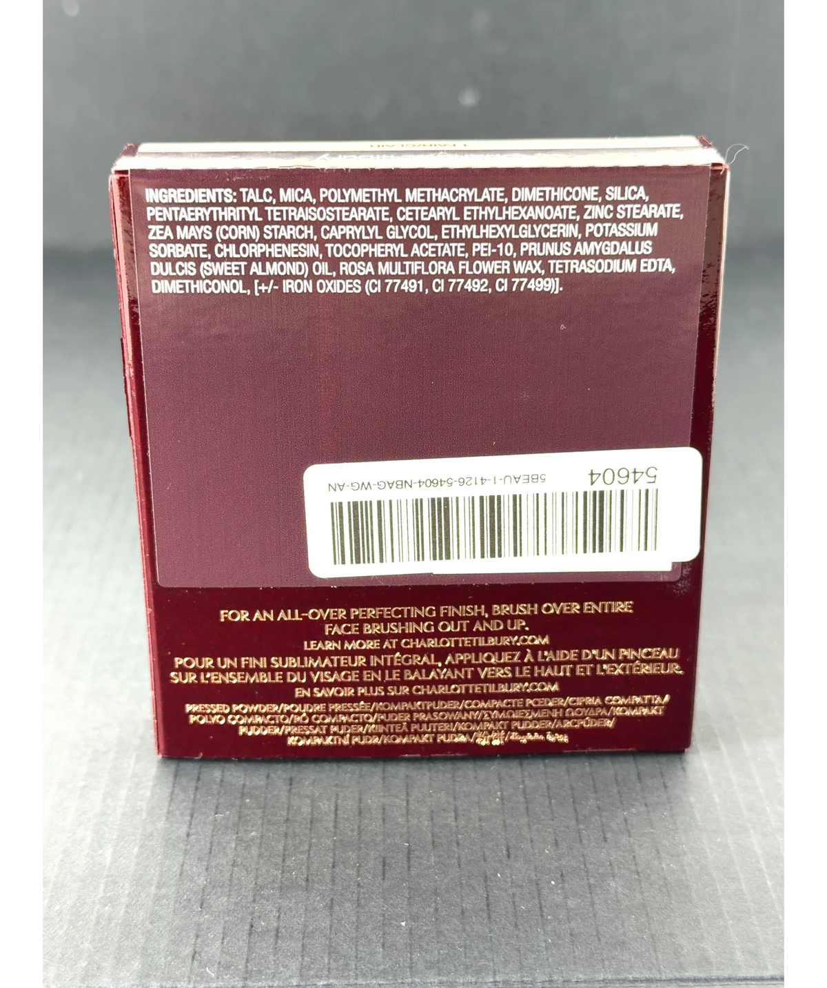 Charlotte Tilbury 1 FAIR/CLAIR AIRBRUSH FLAWLESS FINISH, size 8g — fabric detail