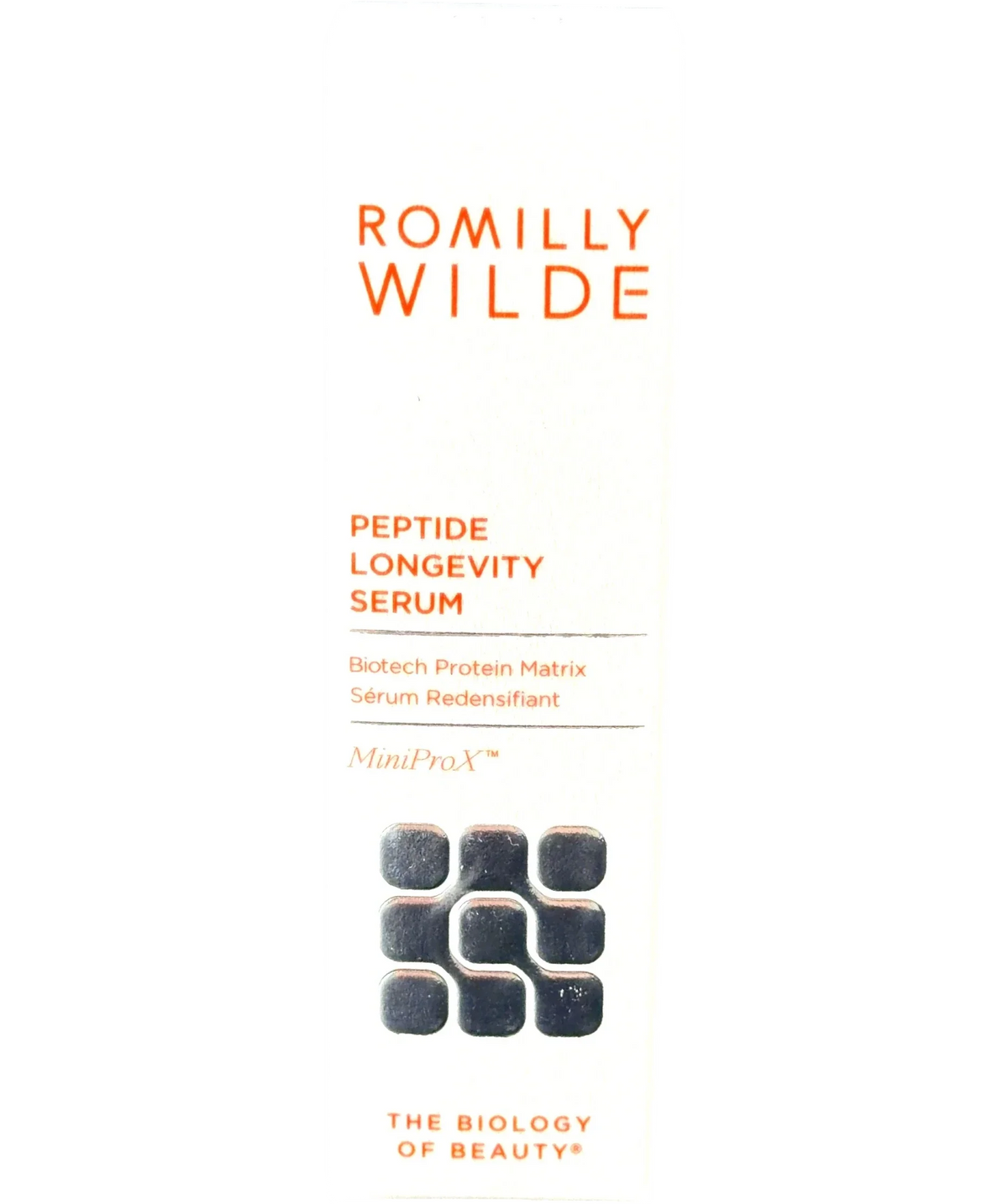 ROMILLY WILDE PEPTIDE LONGEVITY SERUM, size 30ml — front