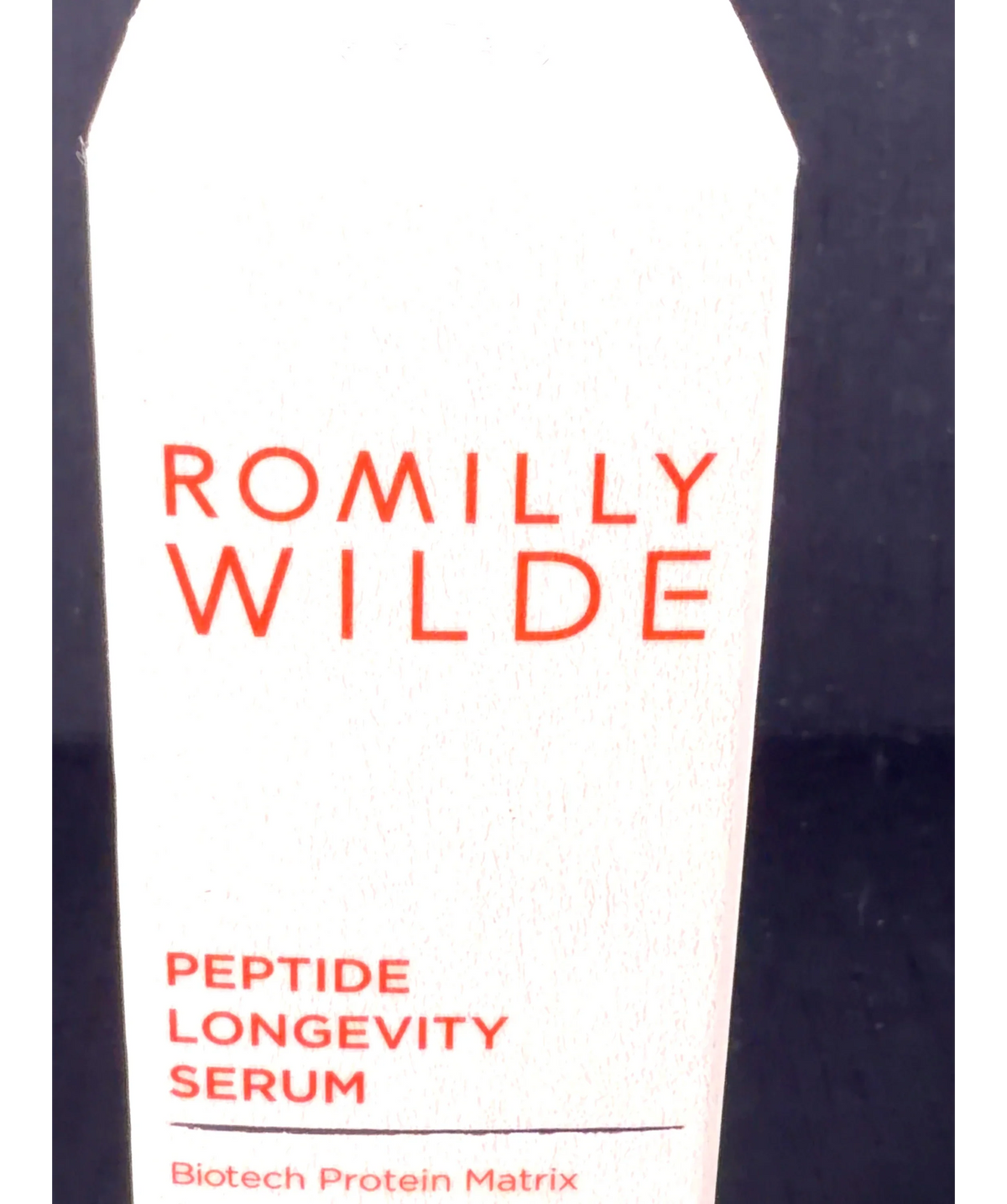 ROMILLY WILDE PEPTIDE LONGEVITY SERUM, size 30ml — label