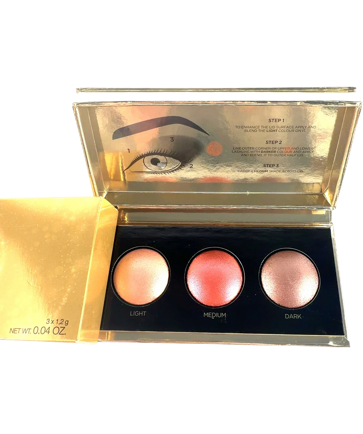 KIKO MAGICAL HOLIDAY METALLIC EYESHADOW TRIO, size 3.6g — back