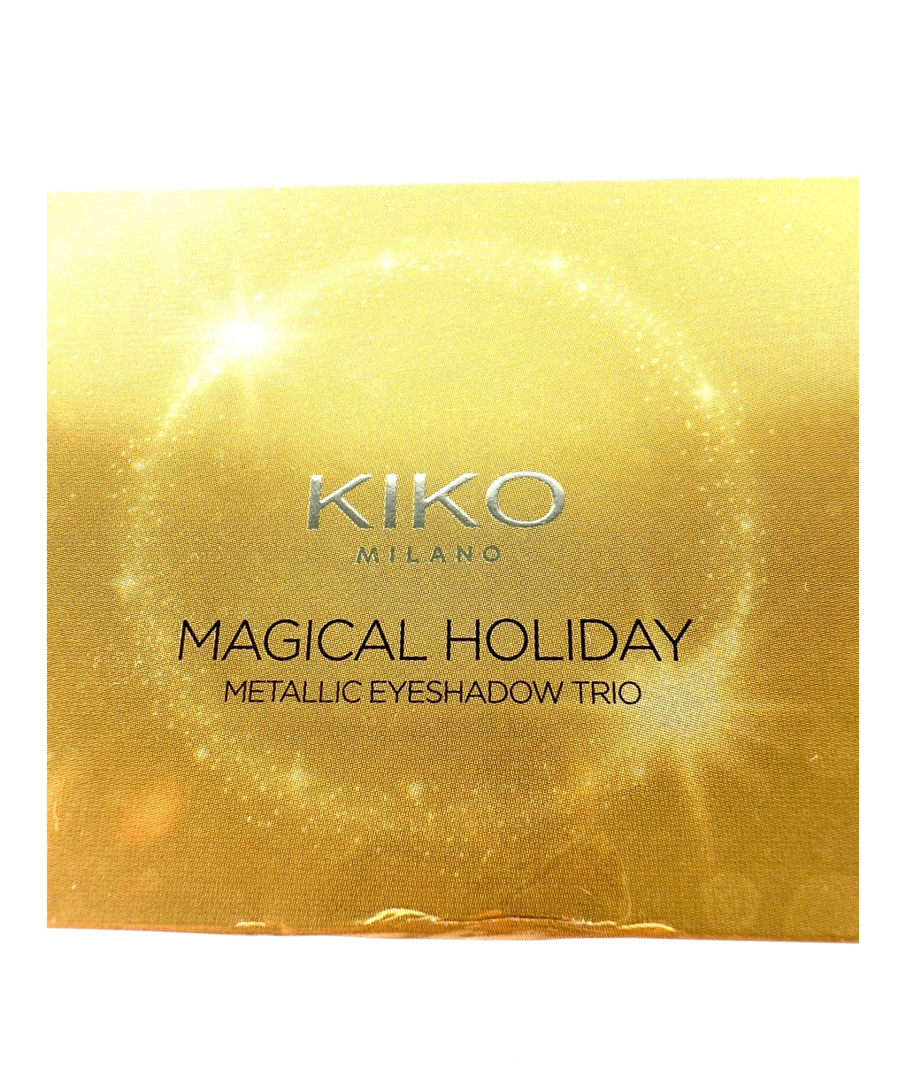 KIKO MAGICAL HOLIDAY METALLIC EYESHADOW TRIO, size 3.6g — label